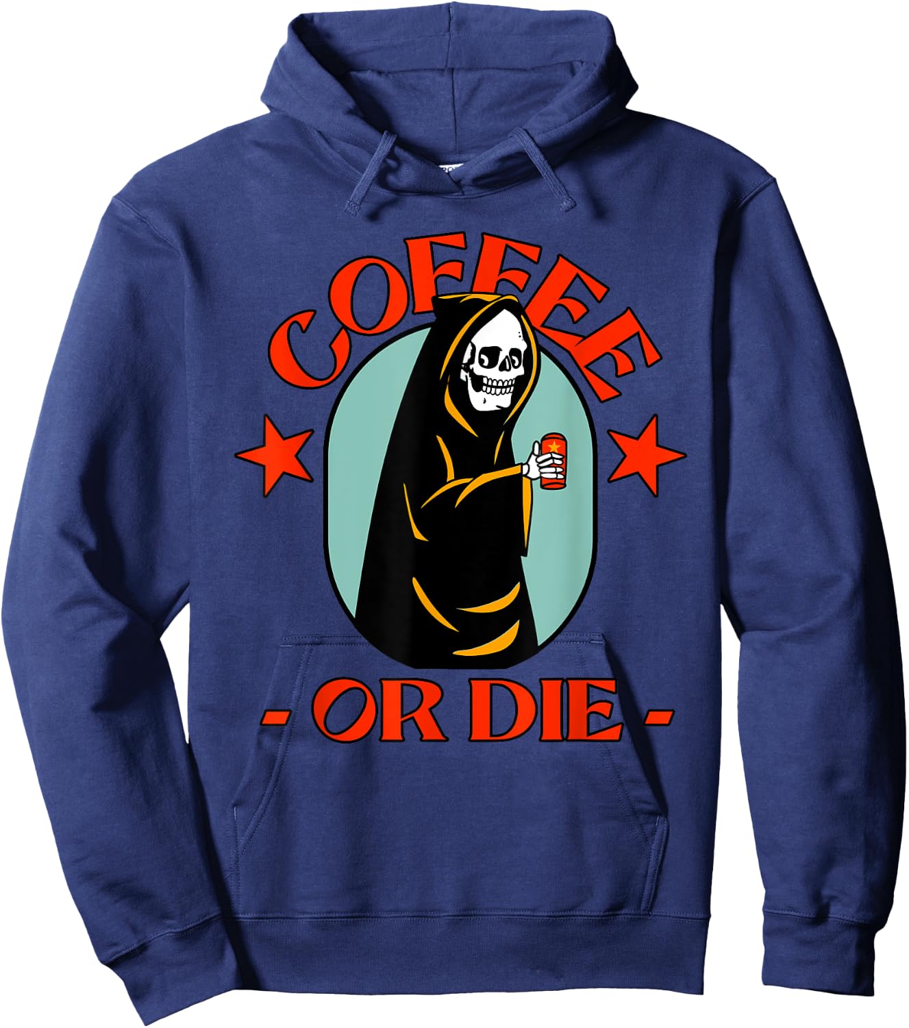Funny COFFEE or DIE Scary Halloween Hoodie - Hoodie | Navy