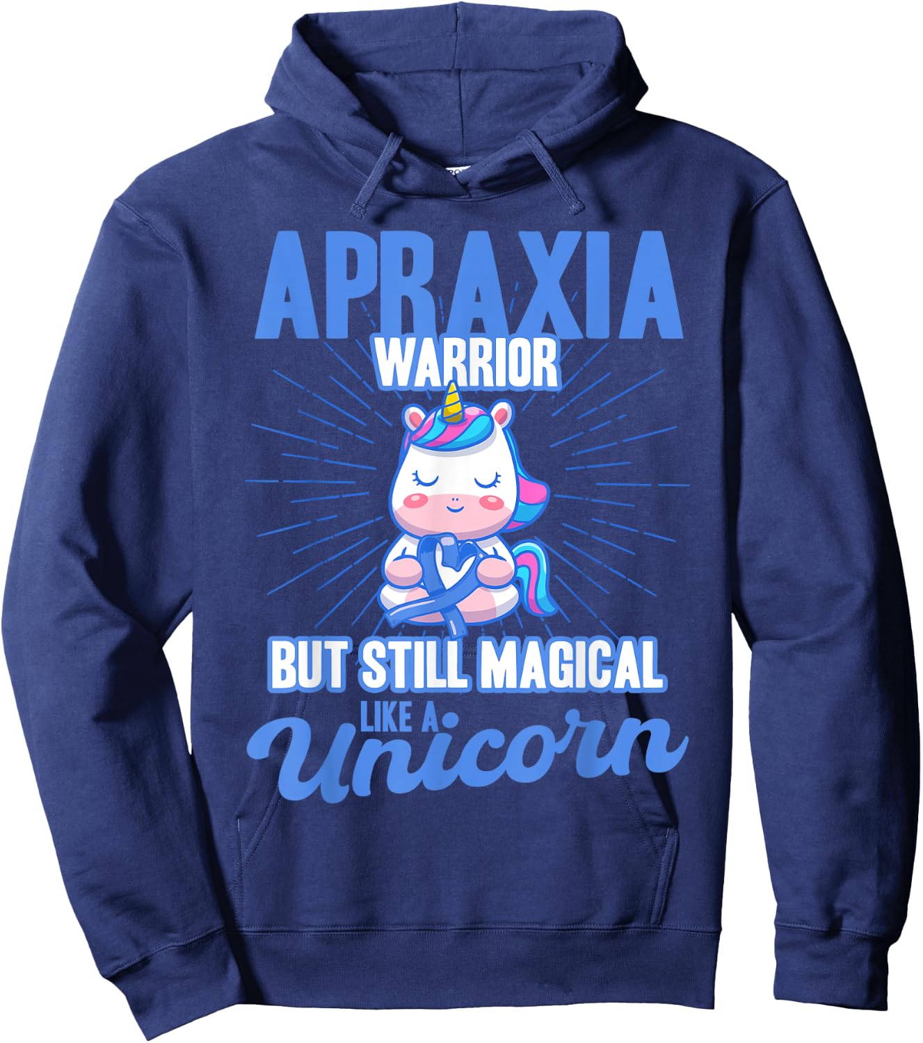 Magical Like A Unicorn Apraxia Awareness Hoodie - Hoodie | Navy