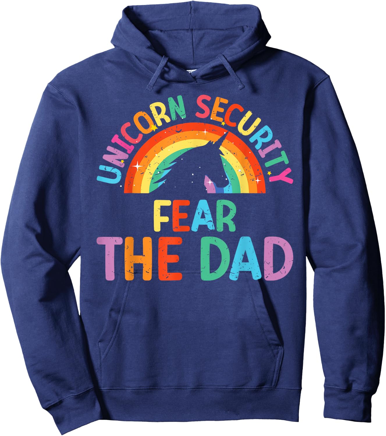 Costume Men Unicorn Security Fear The Dad Funny Hoodie - Hoodie | Navy