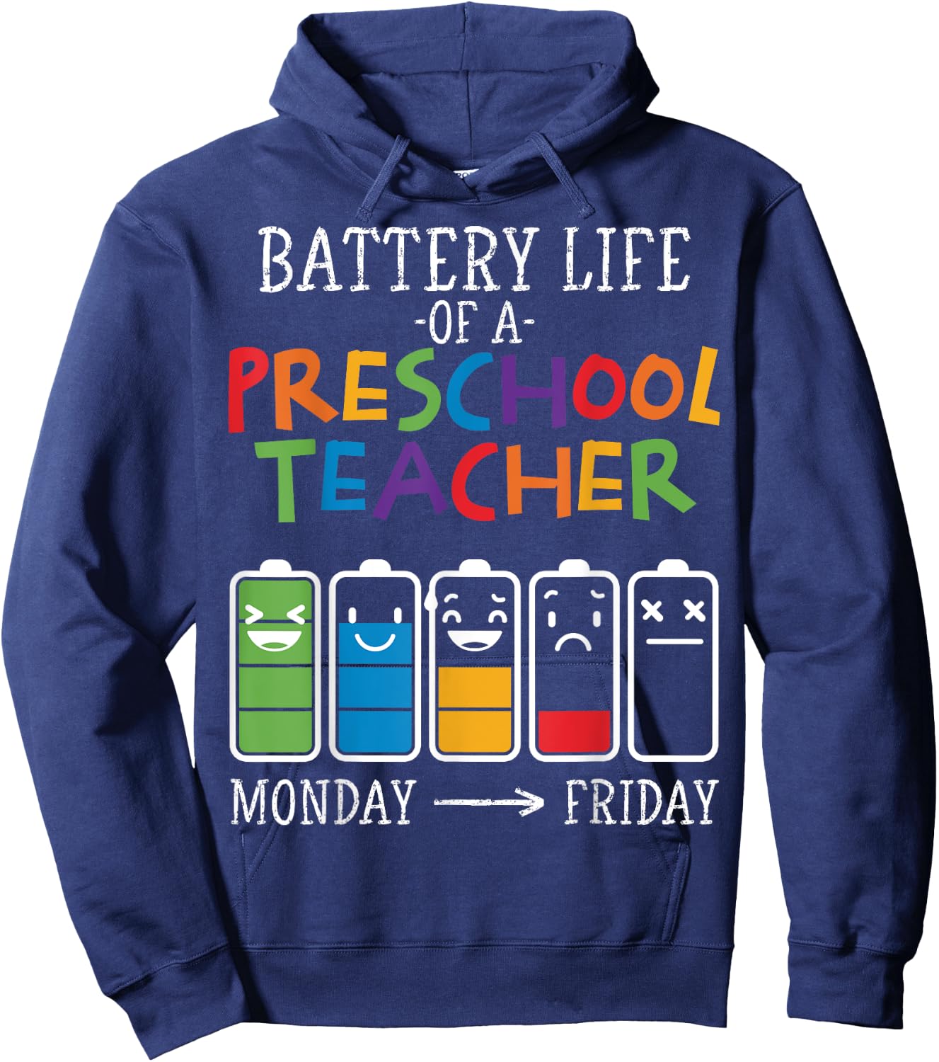Battery Life of a Preschool teacher Women Hoodie - Hoodie | Navy