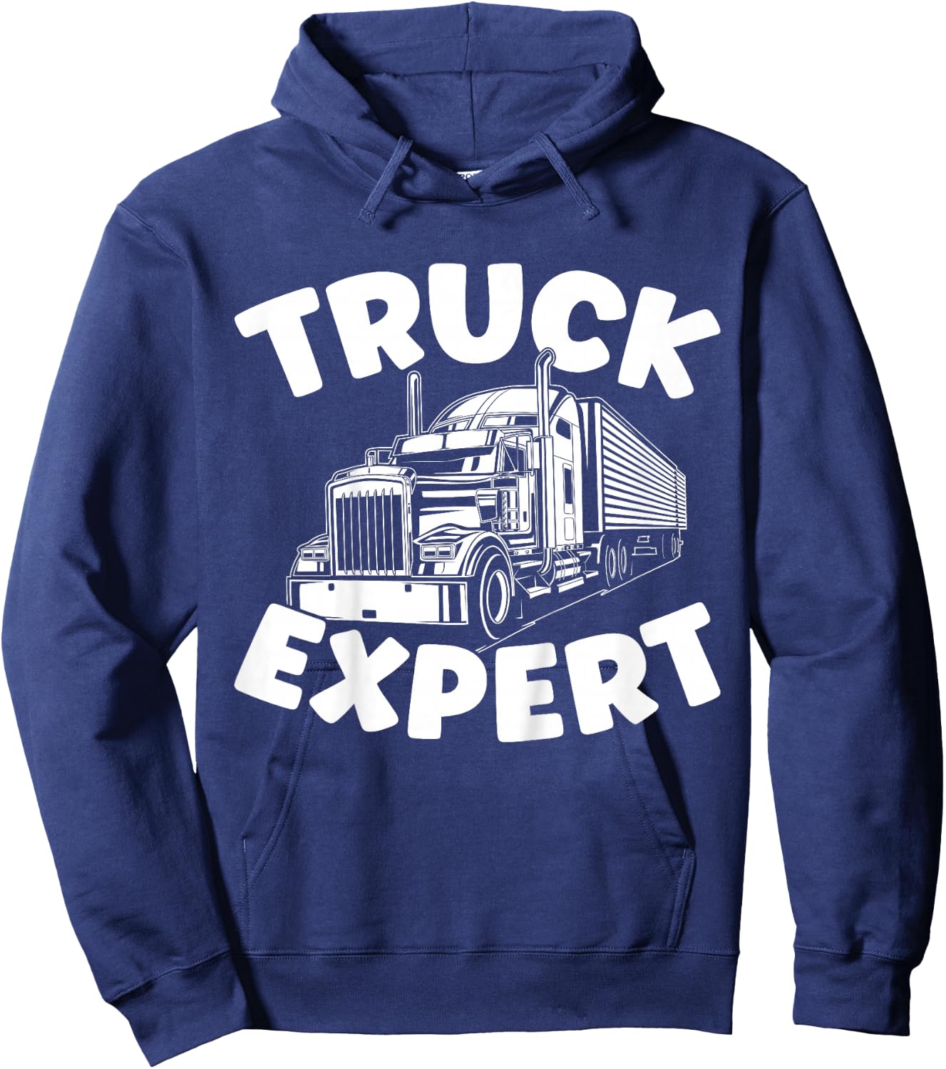 Truck Expert Funny Toddler Boys Semi truck Hoodie - Hoodie | Navy