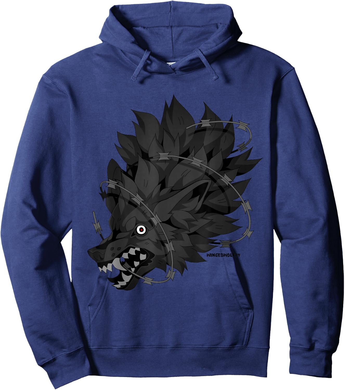 Wolf Beast Punk Furry Art Hoodie - Hoodie | Navy