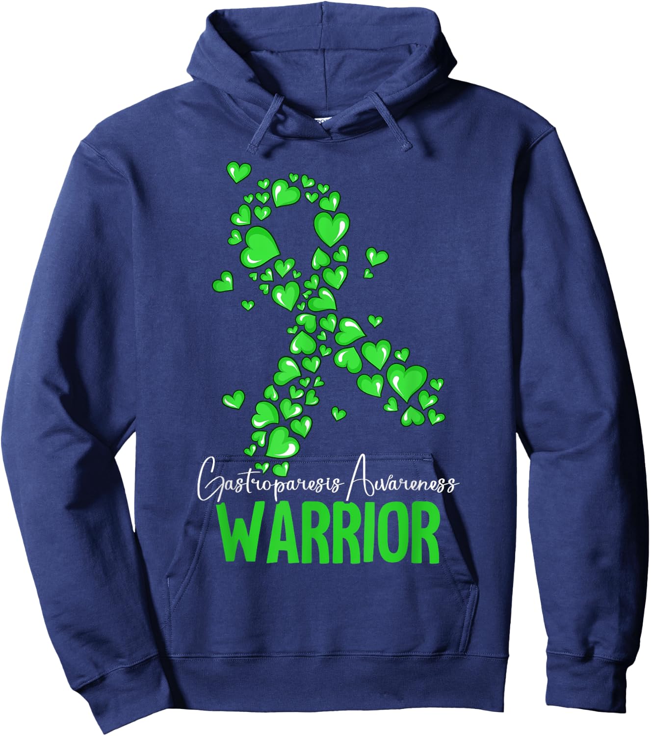Warrior Gastroparesis Awareness Hoodie - Hoodie | Navy