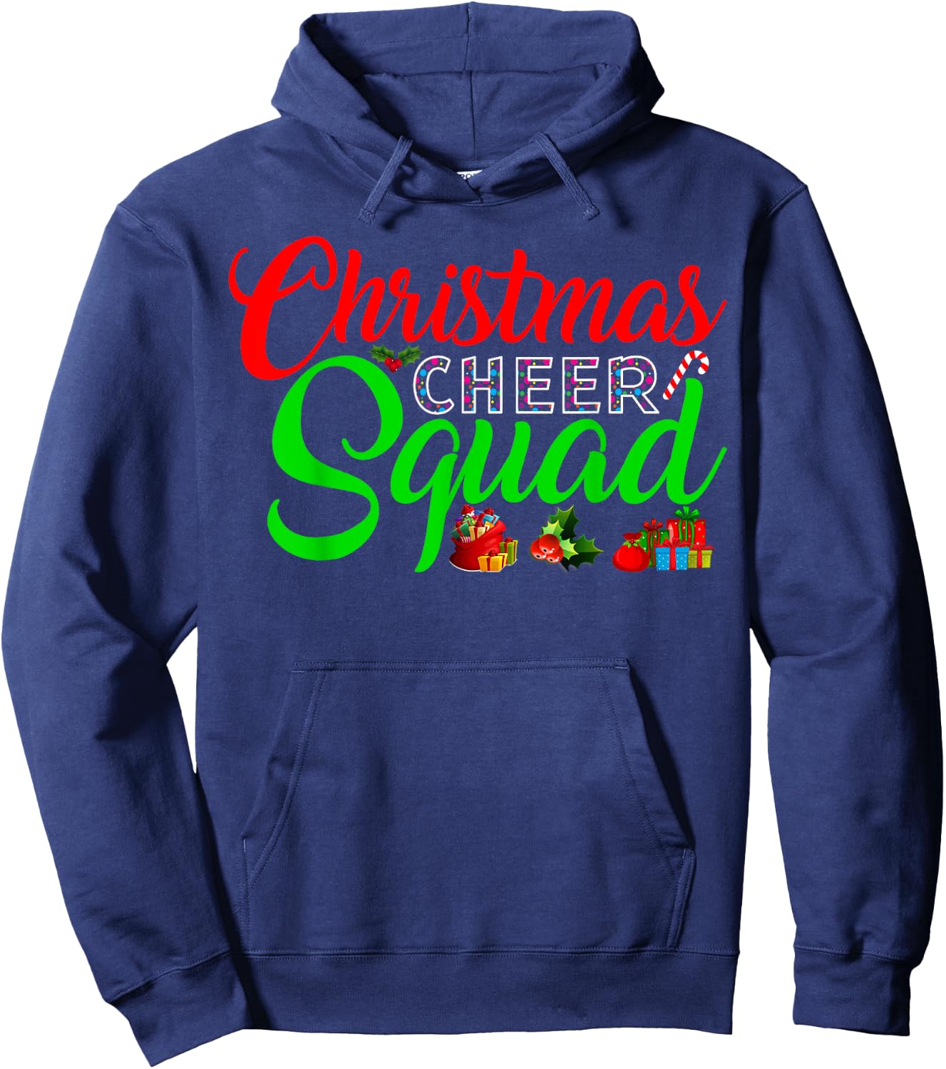 Christmas Cheer Squad Funny Cheerleading Xmas Hoodie - Hoodie | Navy