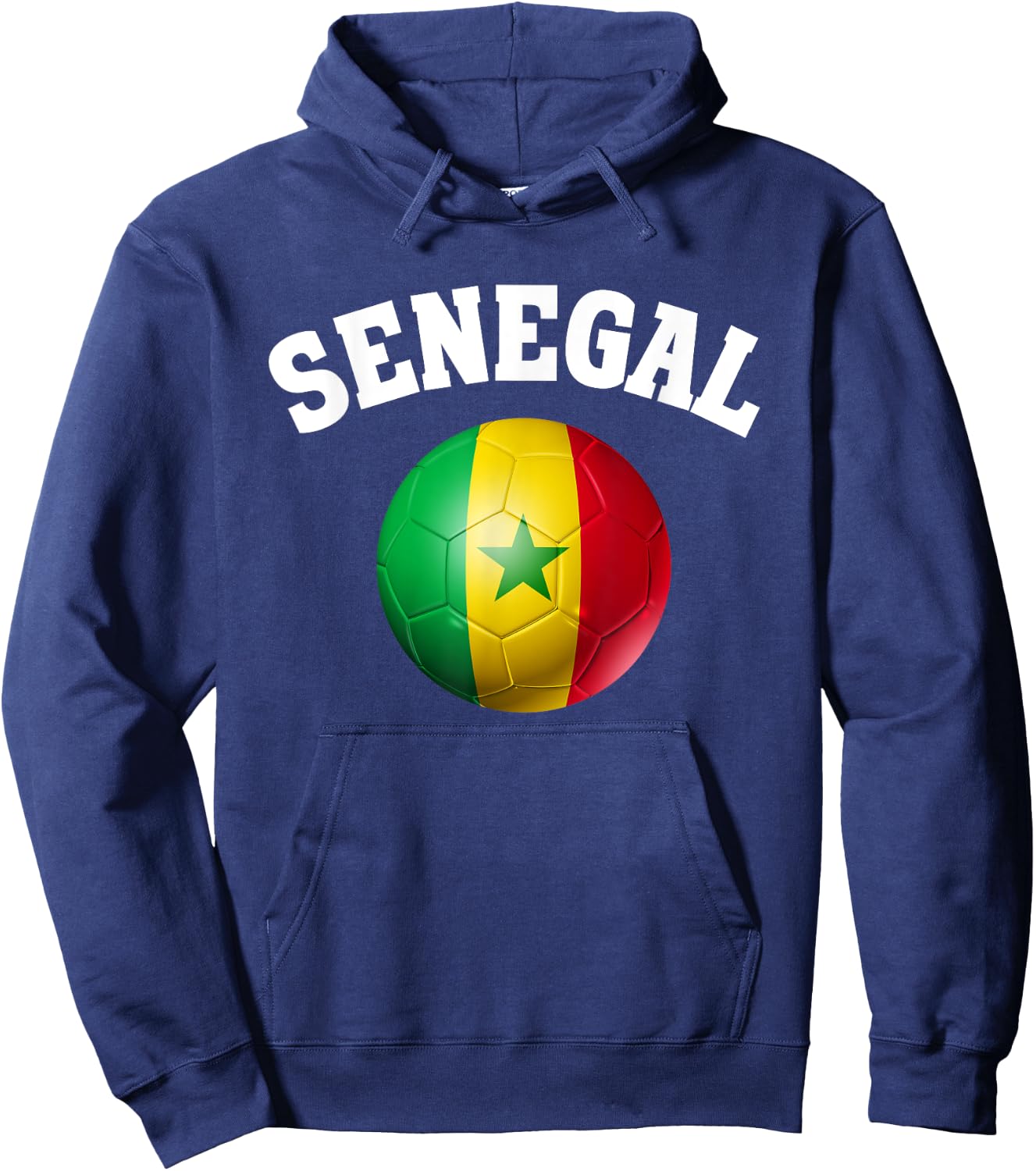 Vintage Senegal Soccer Hoodie - Hoodie | Navy