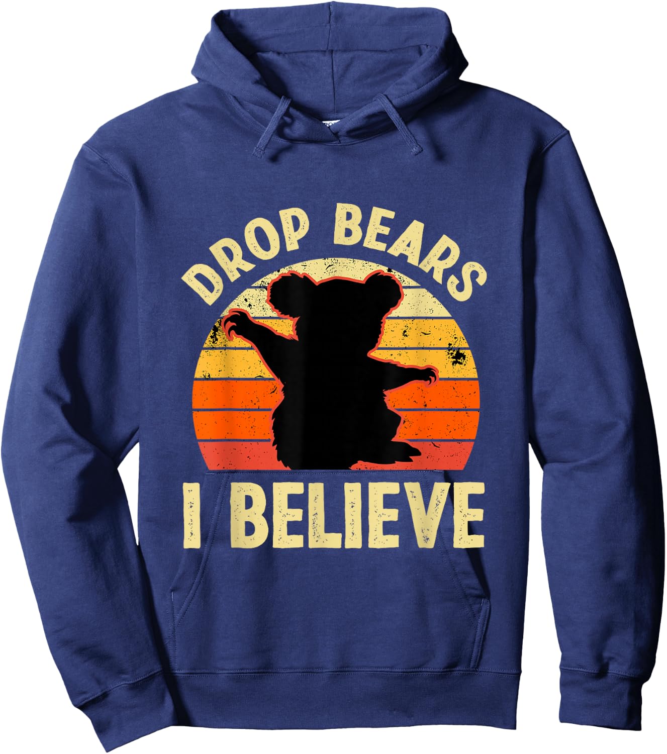 Australian Wild Koala Belief in Drop Bears Hoodie - Hoodie | Navy