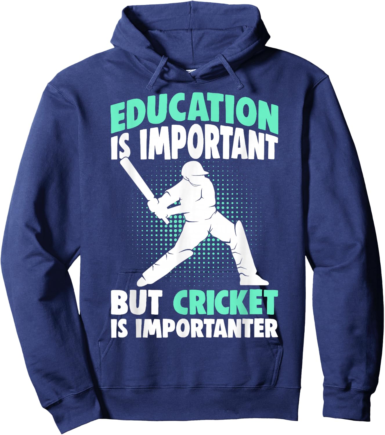 Cricket Player Boys Kids Hoodie - Hoodie | Navy