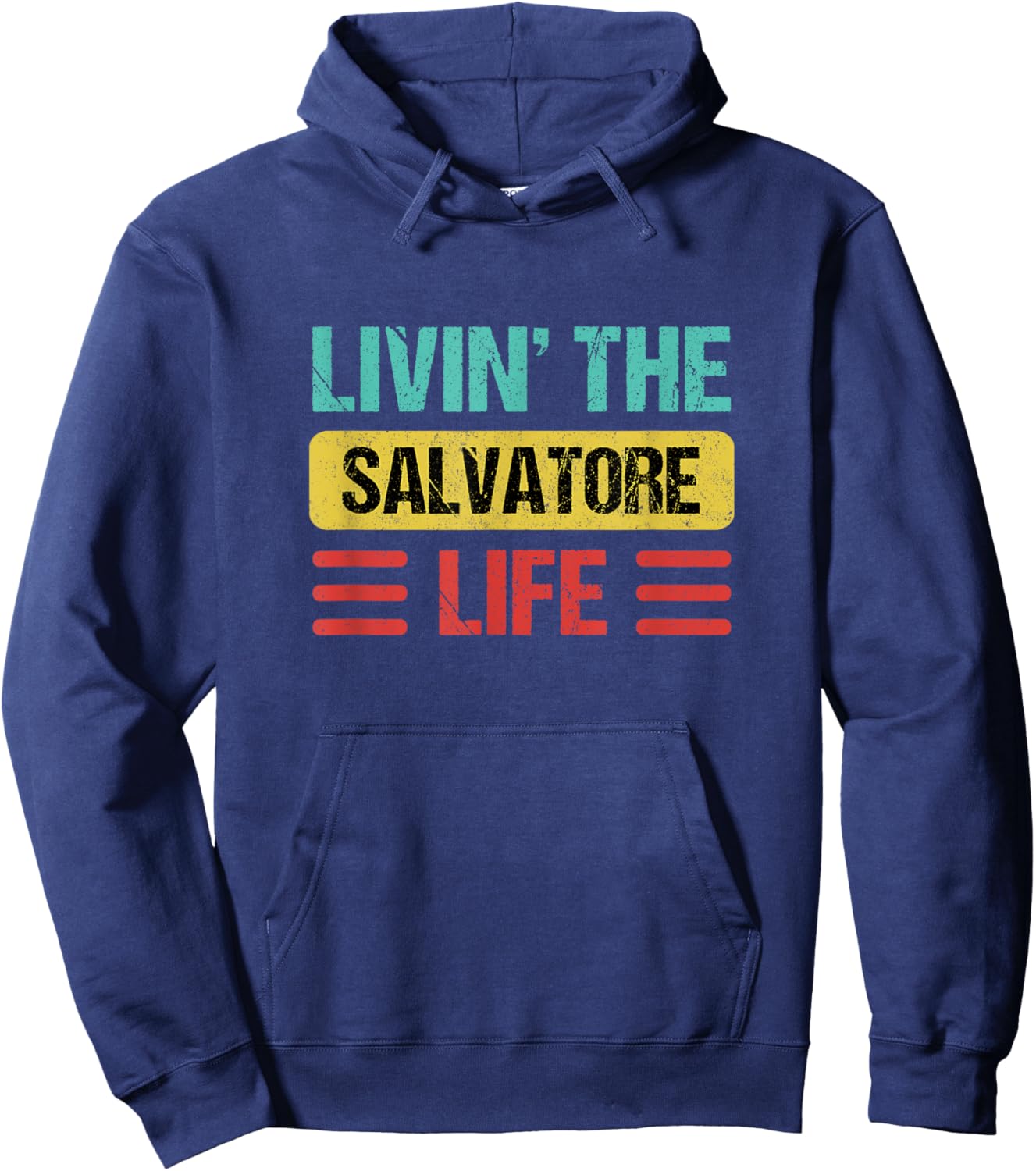 Salvatore Name Hoodie - Hoodie | Navy