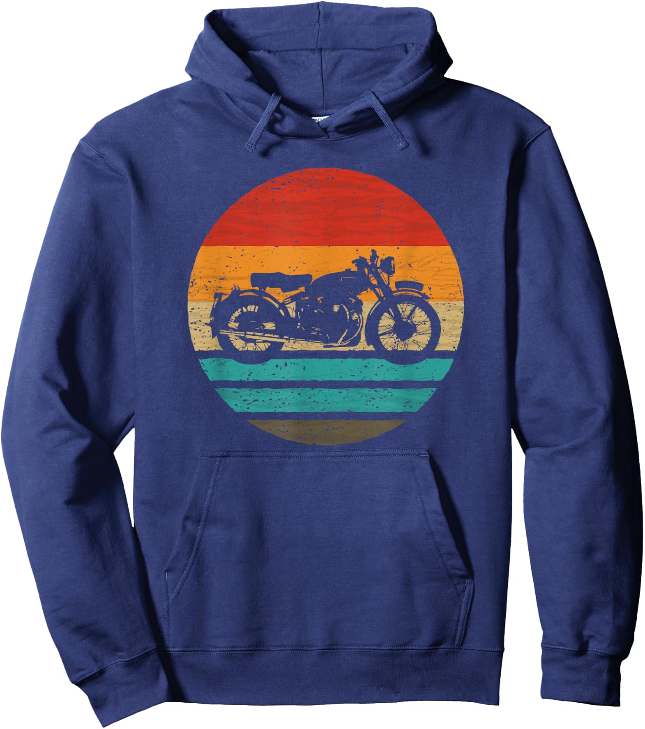 Motorcycle Retro Style Vintage Hoodie - Hoodie | Navy