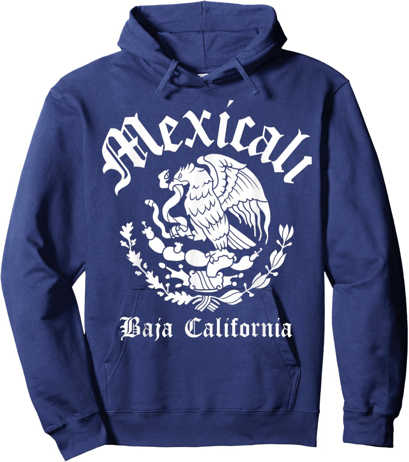 Mexicali with Mexican Emblem Mexicali Hoodie - Hoodie | Navy