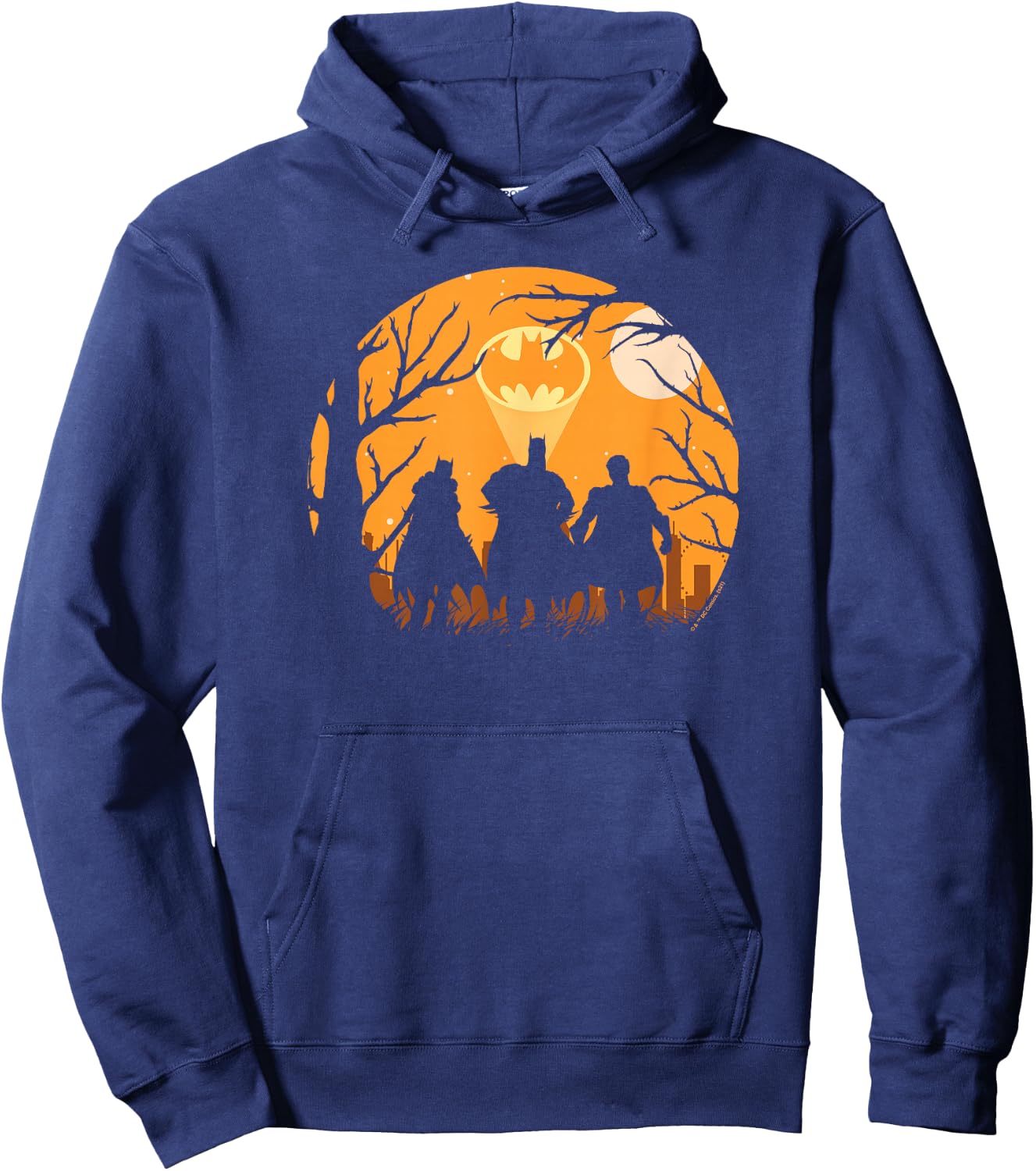 DC Comics Batman Halloween Logo Group Shot Hoodie - Hoodie | Navy