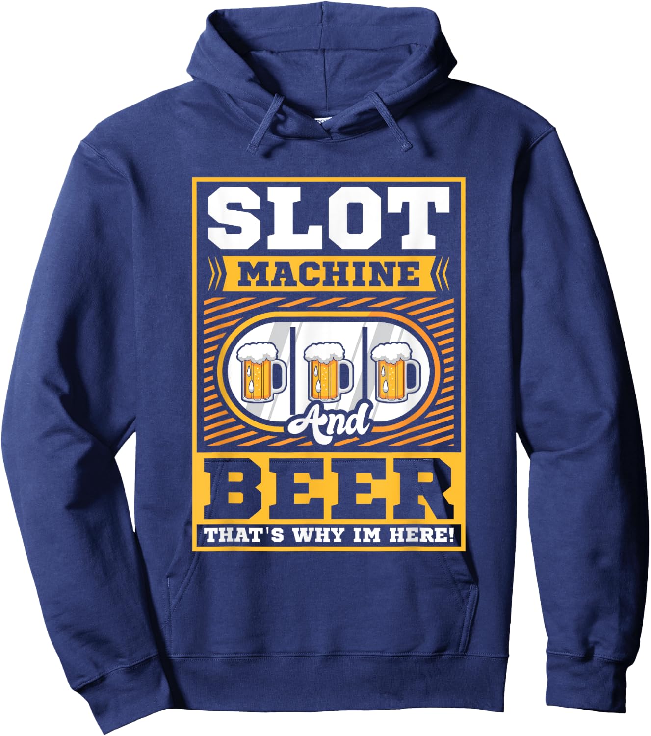 Casino Costume - Slot Machine and Beer Hoodie - Hoodie | Navy