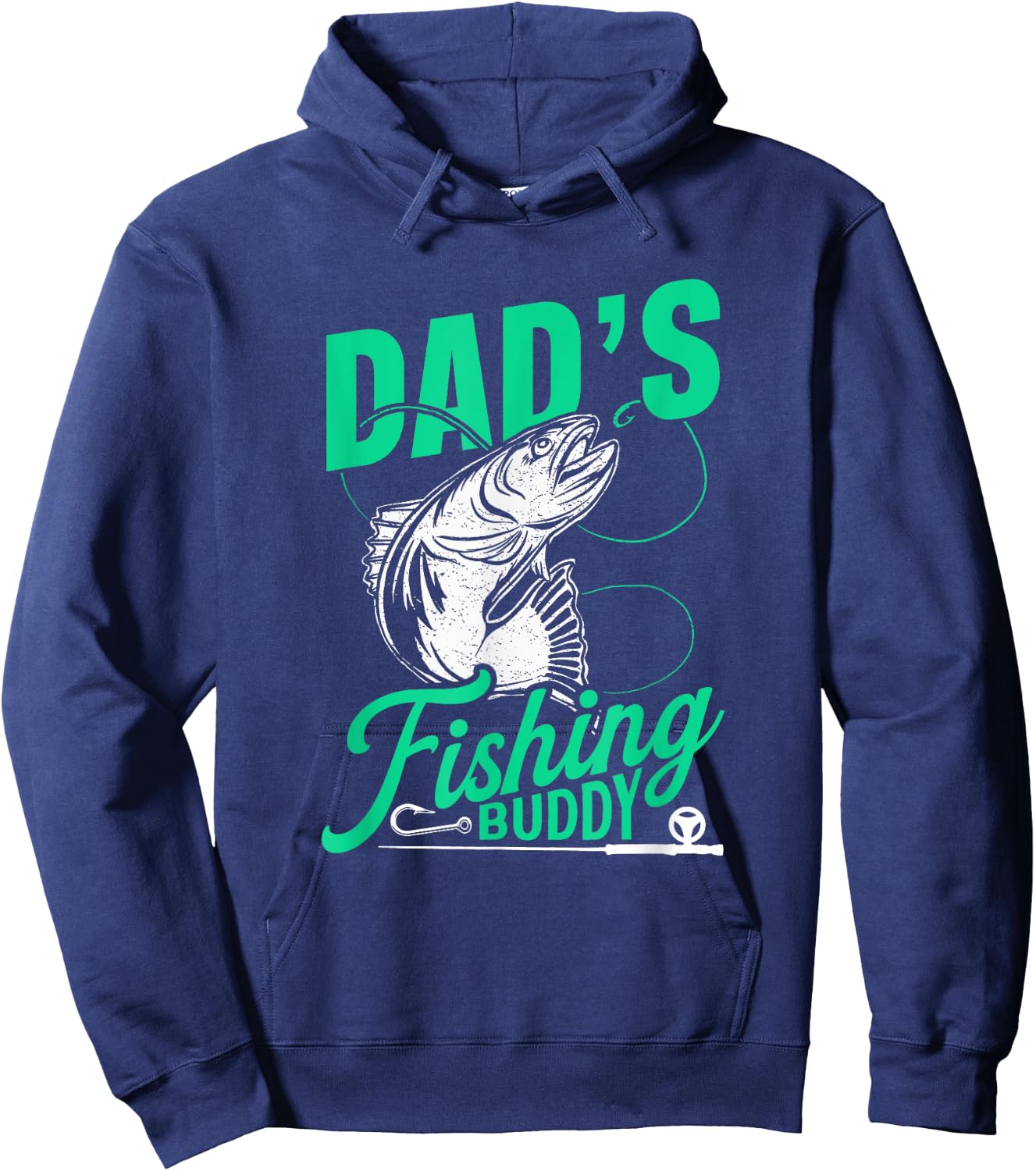 Dad's Fishing Buddy Fisherman Buddies Fisher Hoodie - Hoodie | Navy