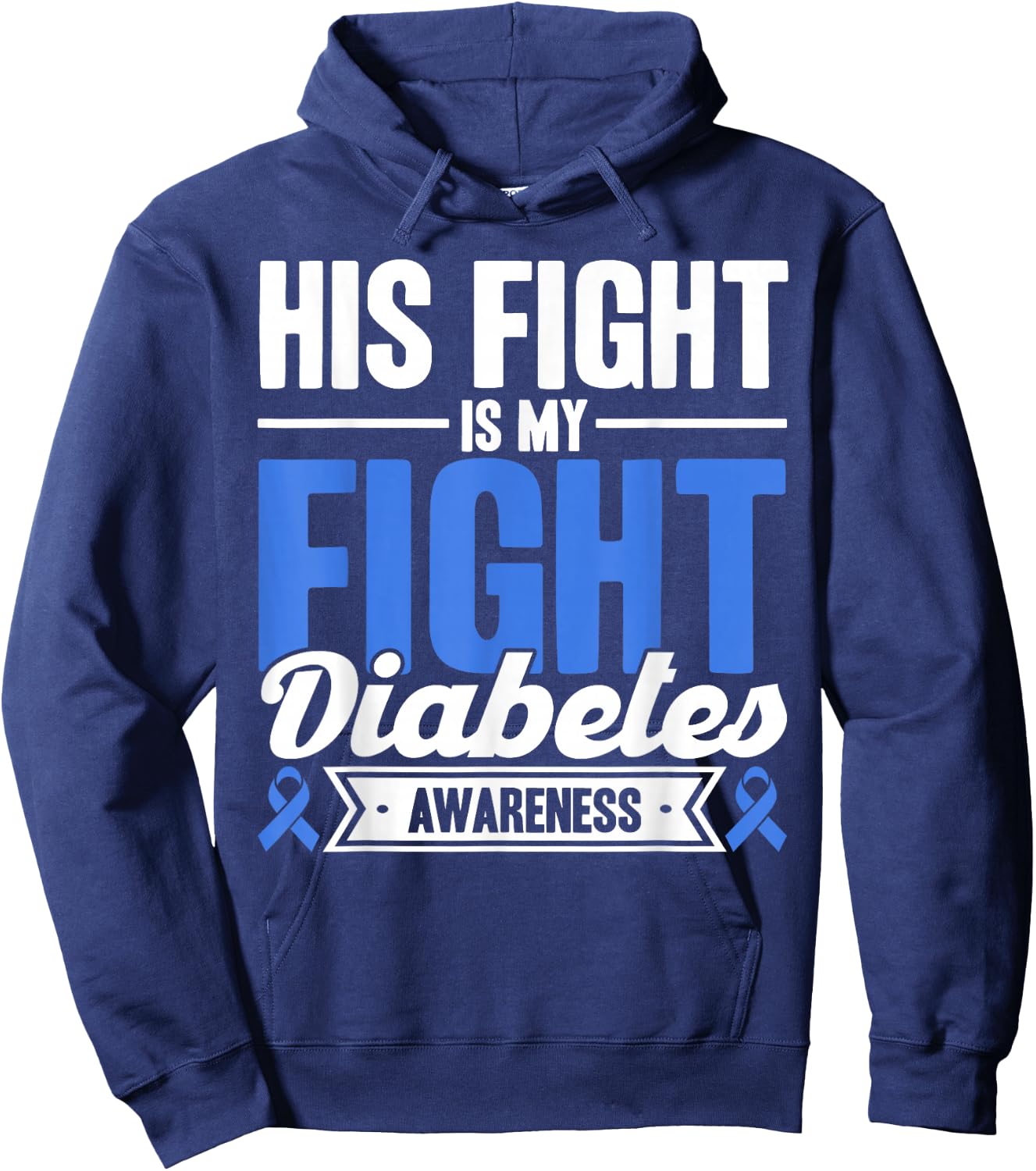 Sein Kampf ist mein Kampf Diabetes Awareness Hoodie - Hoodie | Navy