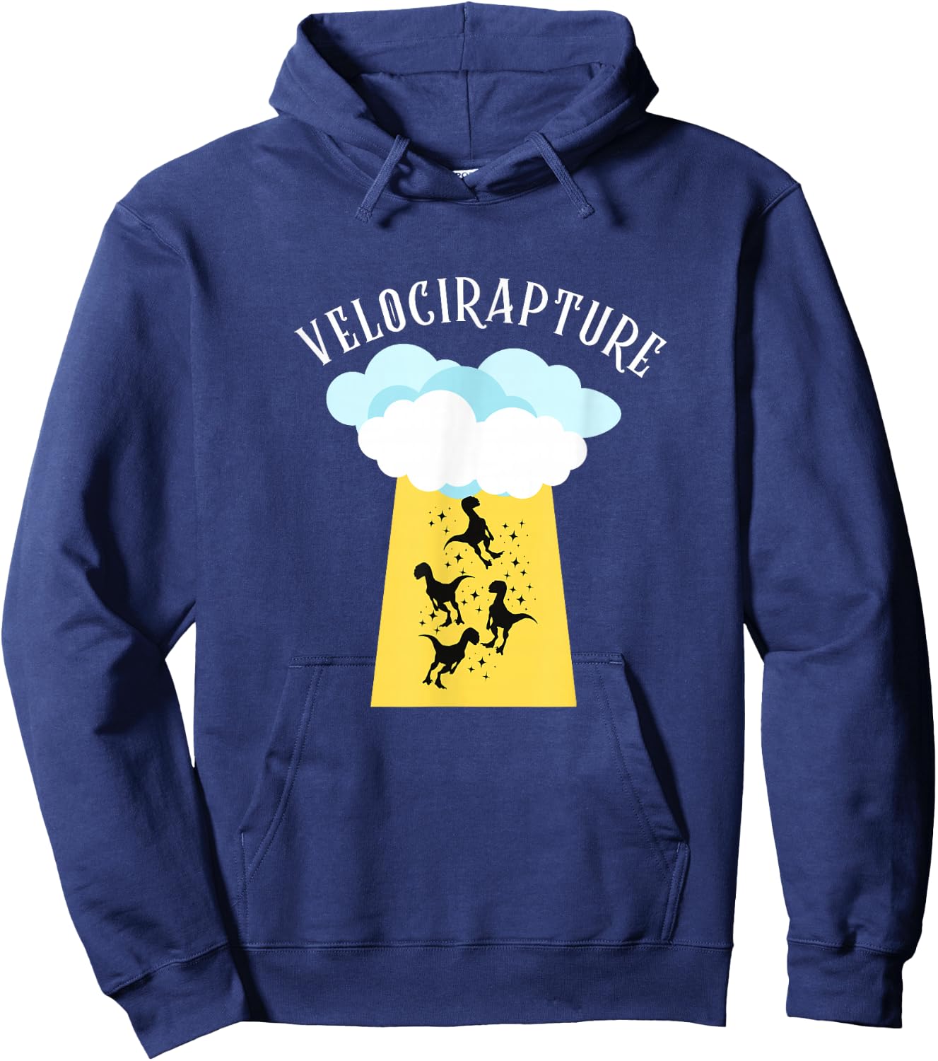 Velocirapture - Funny Dinosaur Raptor Joke Hoodie - Hoodie | Navy