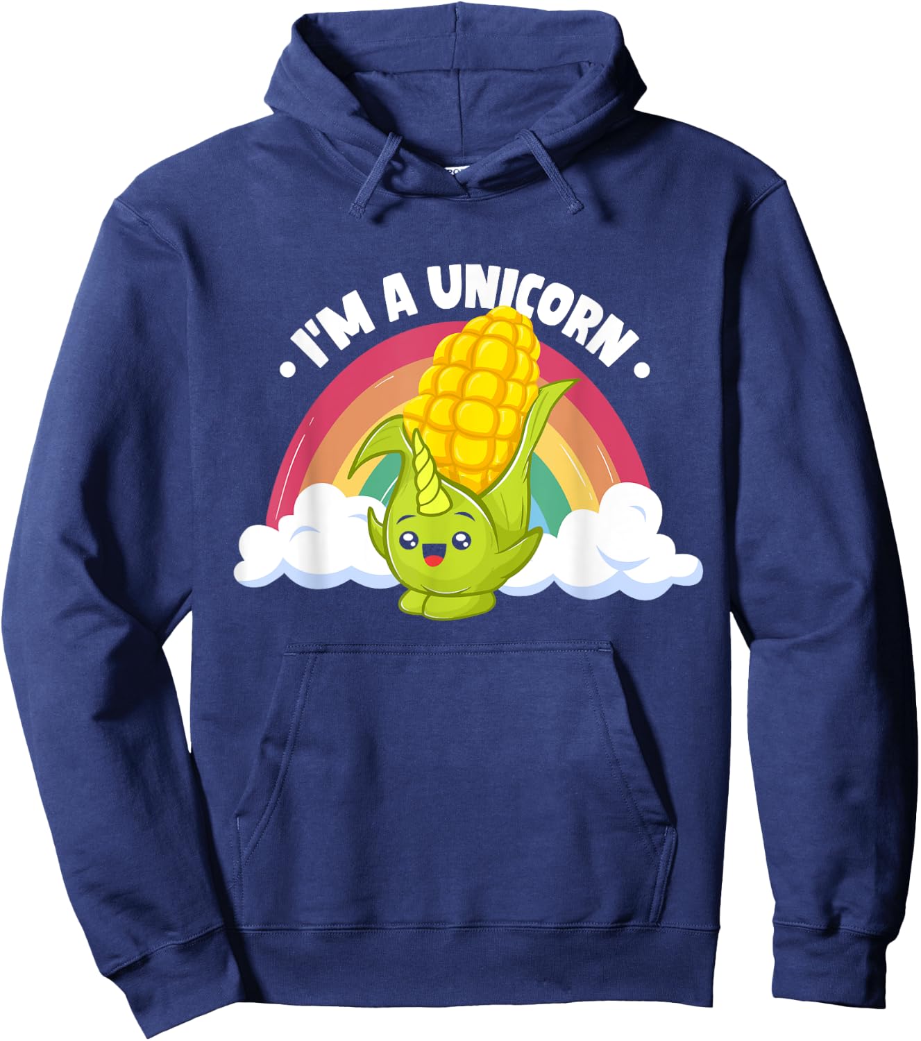 Maize Corn Cob Kids Farming Corn I'm A Unicorn Hoodie - Hoodie | Navy