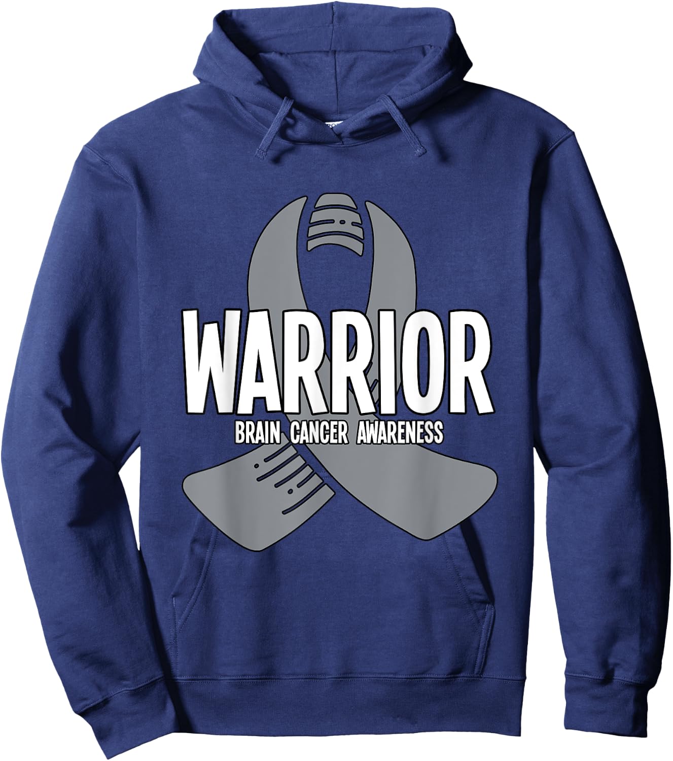 Warrior Brain Cancer Awareness Hoodie - Hoodie | Navy
