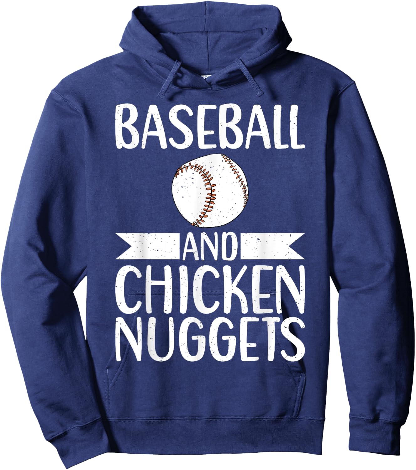 Baseball and Chicken Nuggets Hoodie - Hoodie | Navy