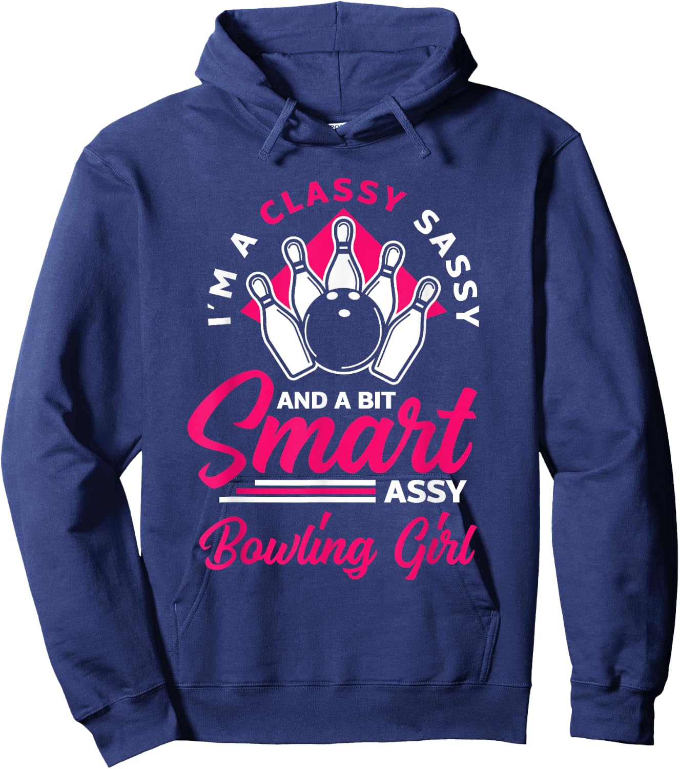 Funny Bowling Lover Bowler Bowlers Bowling Girl Hoodie - Hoodie | Navy