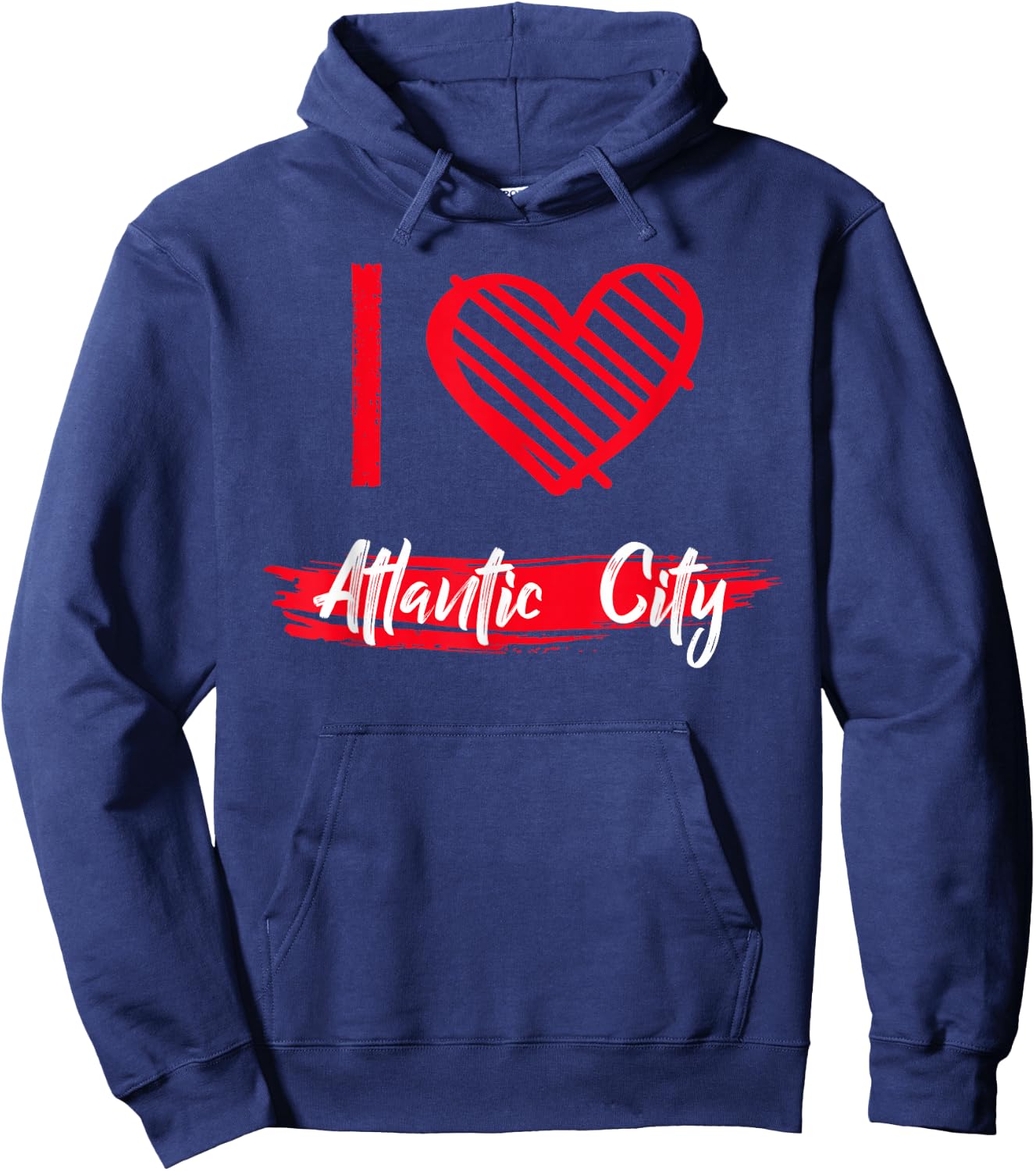 I Love ATLANTIC CITY I Heart ATLANTIC CITY Hoodie - Hoodie | Navy