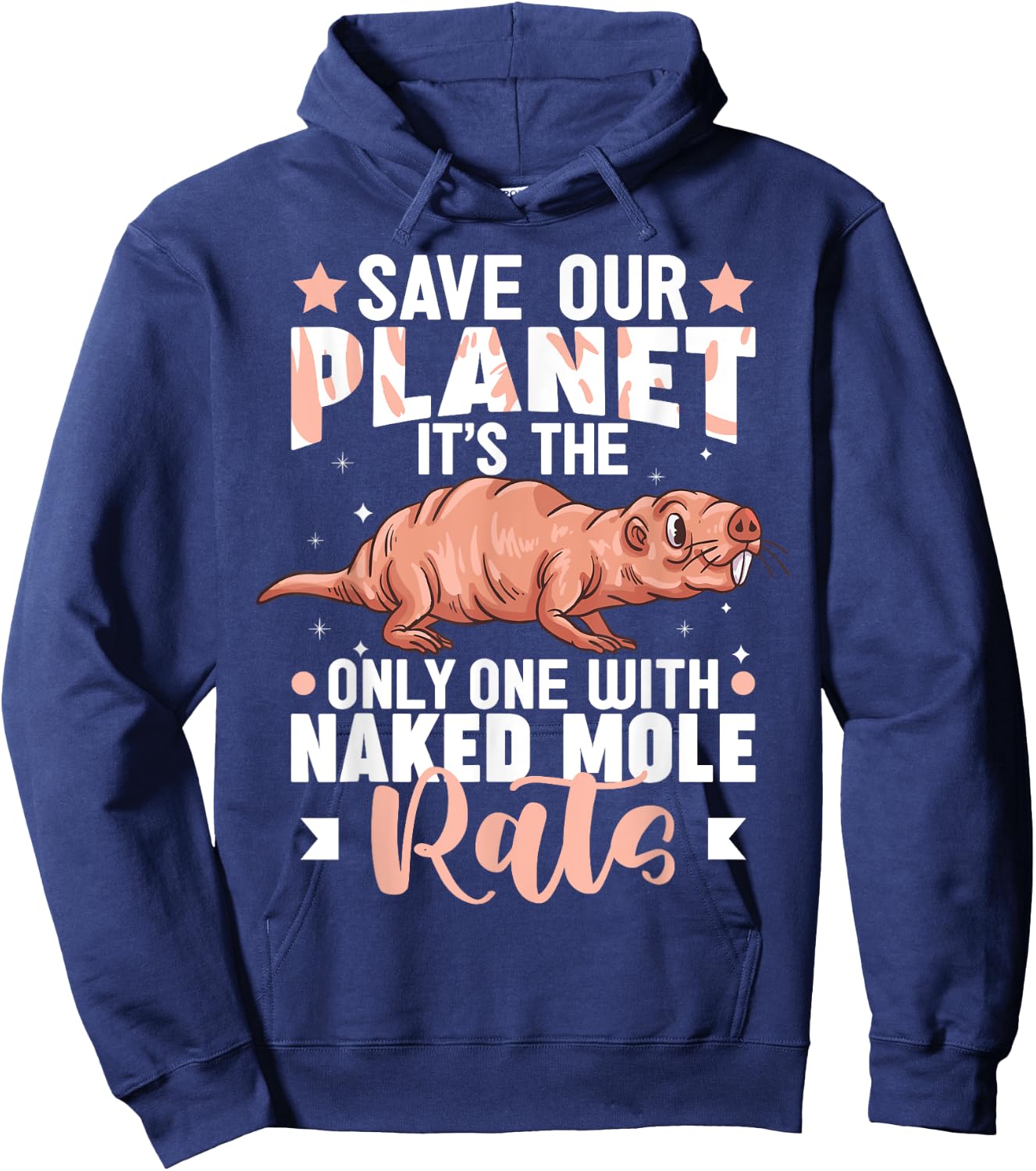 Naked Mole Rat Animals African Rodent Hoodie - Hoodie | Navy