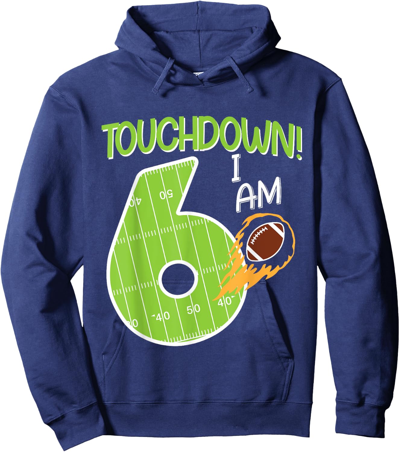 American Football Birthday I 6 years old Hoodie - Hoodie | Navy