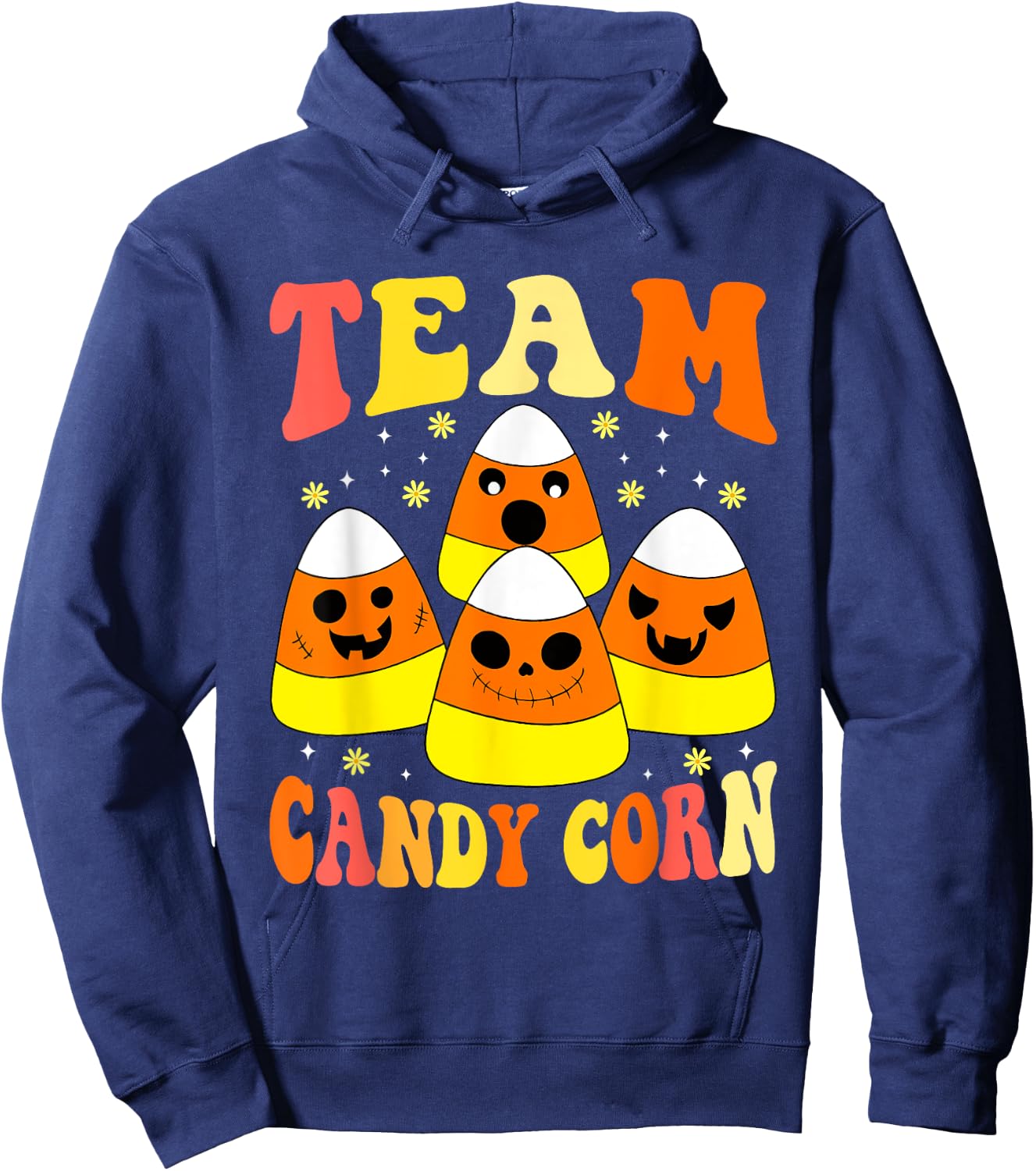 Team Candy Corn Funny Halloween Hoodie - Hoodie | Navy