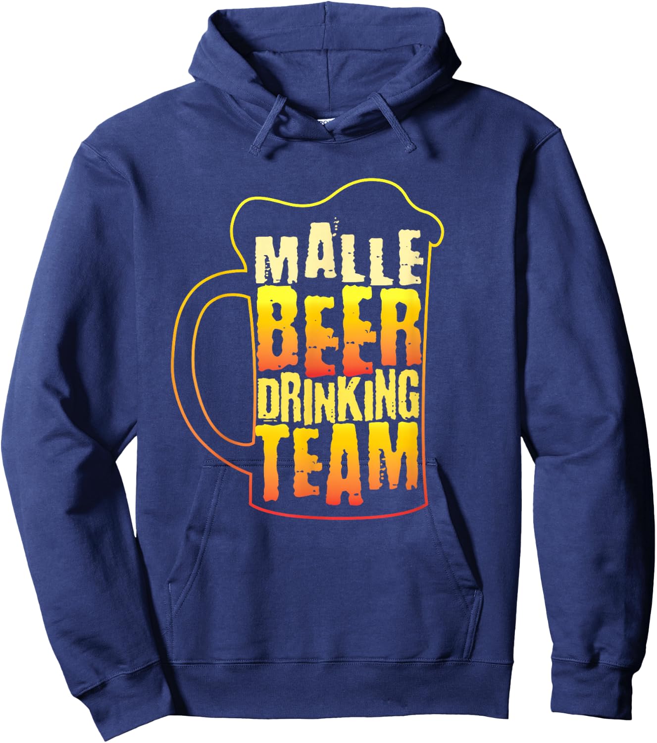 Malle Beer Drinking Team Measure Hoodie - Hoodie | Navy