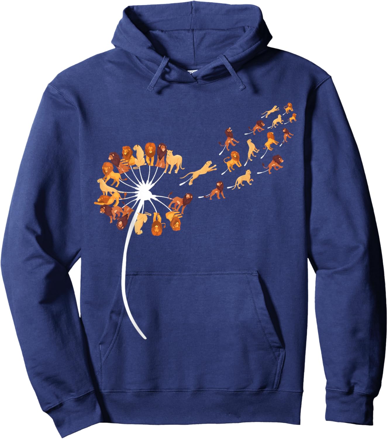 Dandelion Lions Stuff for Lion Lover | Lion Hoodie - Hoodie | Navy
