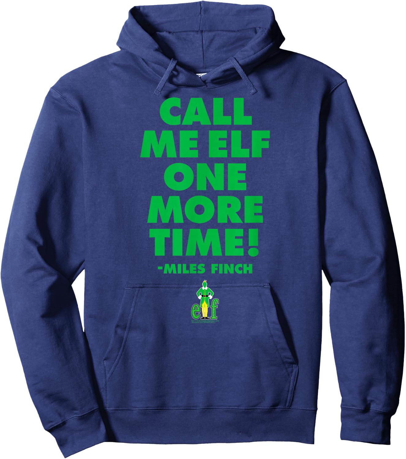 Elf Call Me Elf One More Time Funny Christmas Hoodie - Hoodie | Navy