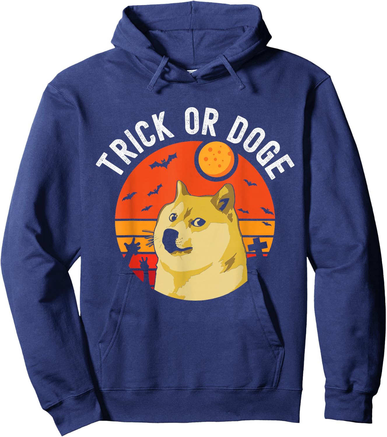 Halloween Doge Shirt Meme Costumes Hoodie - Hoodie | Navy