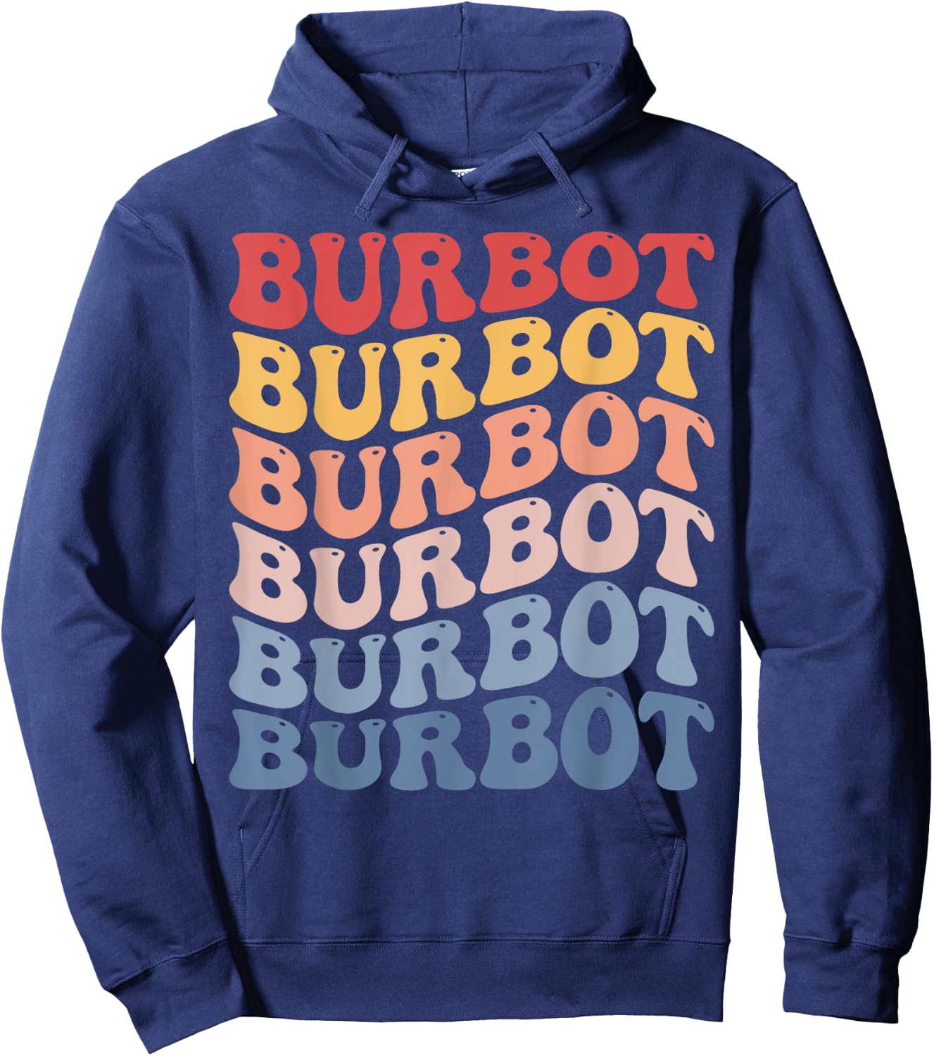 Burbot Groovy Retro Fish Hoodie - Hoodie | Navy