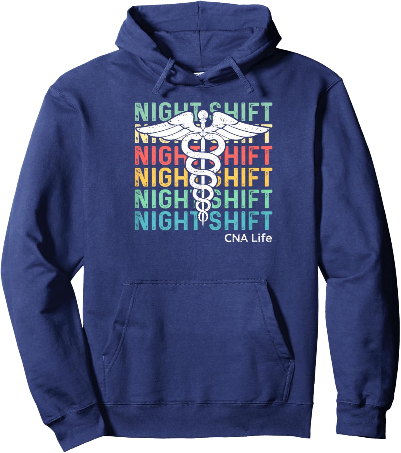 Nurse Medical Night Shift CNA Hoodie - Hoodie | Navy
