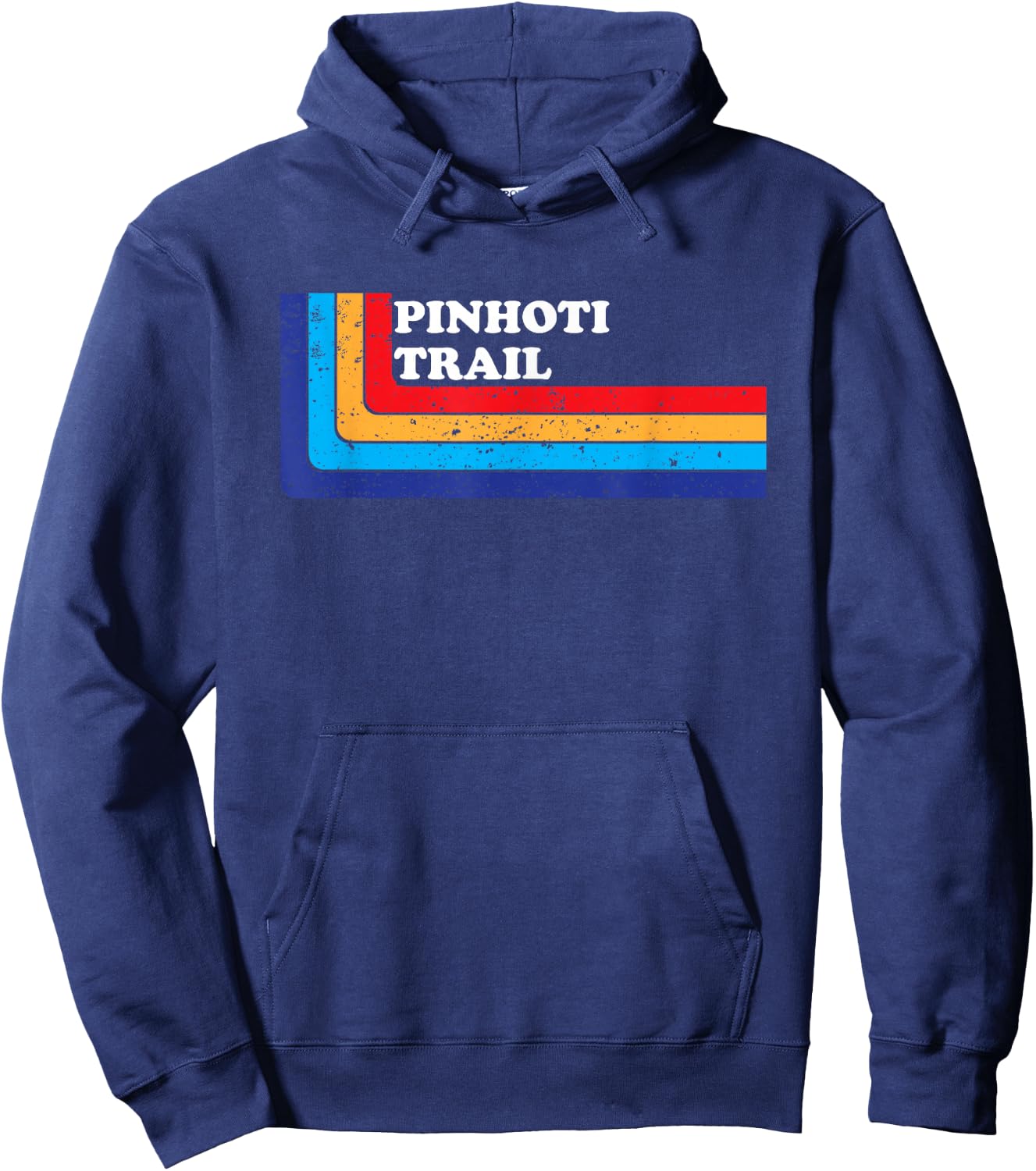 Hiking the Pinhoti Trail Backpacking Rainbow Hoodie - Hoodie | Navy