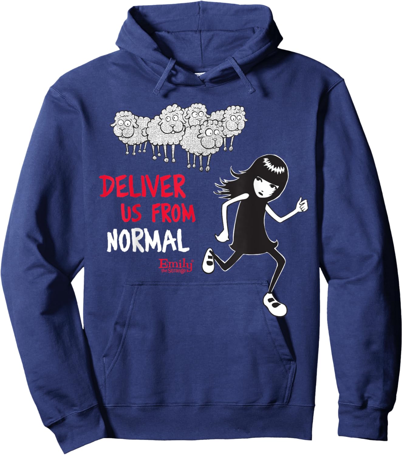 Emily The Strange Deliver Us From Normal Hoodie - Hoodie | Navy