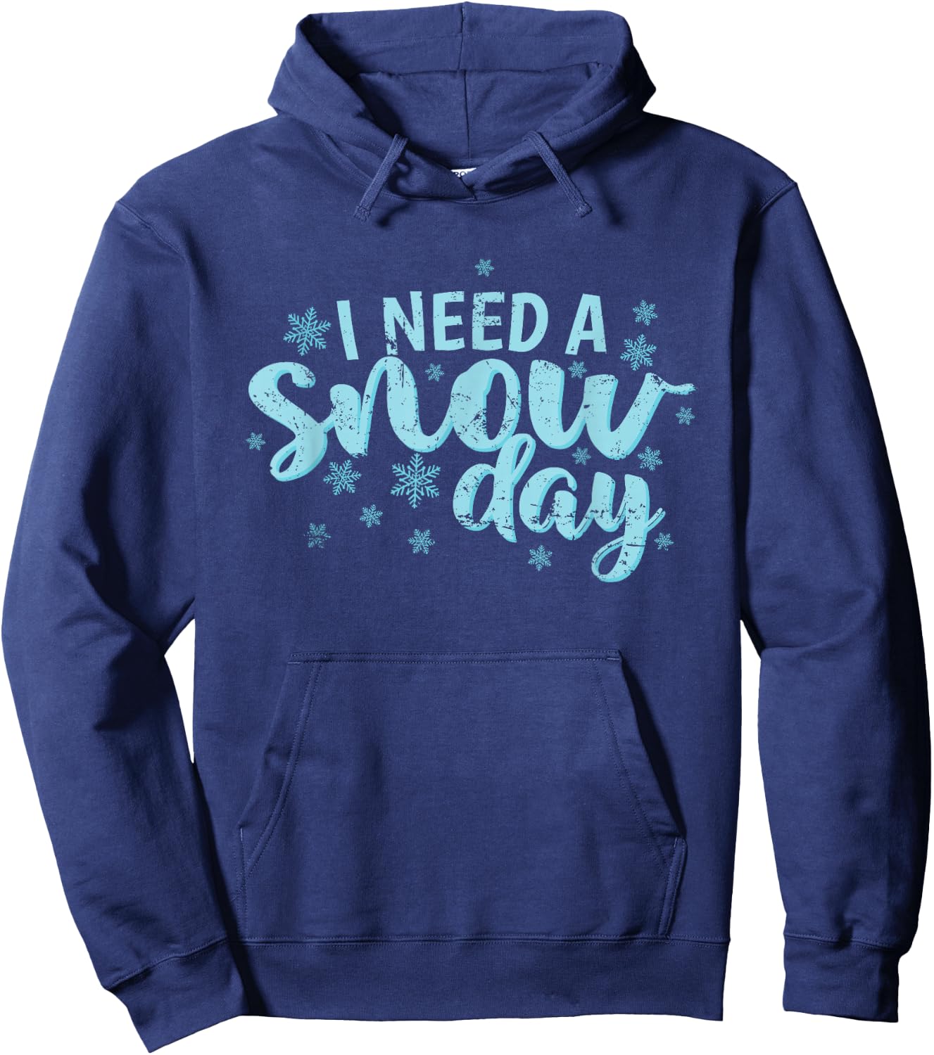 I Need a Snow Day Winter Season Sledding Hoodie - Hoodie | Navy
