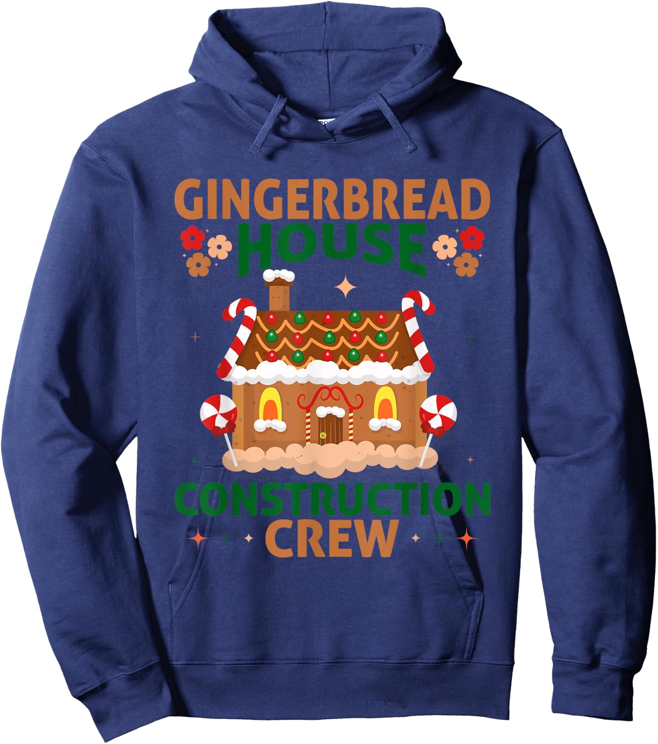 Official Gingerbread House Construction Crew Hoodie - Hoodie | Navy