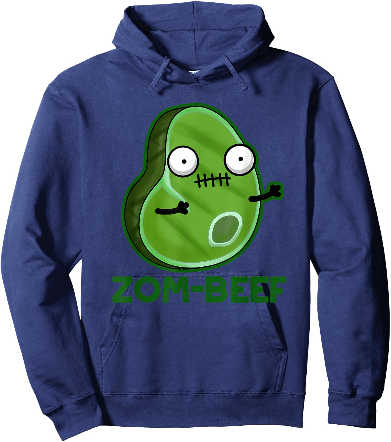 Zom-beef Funny Zombie Beef Pun Hoodie - Hoodie | Navy