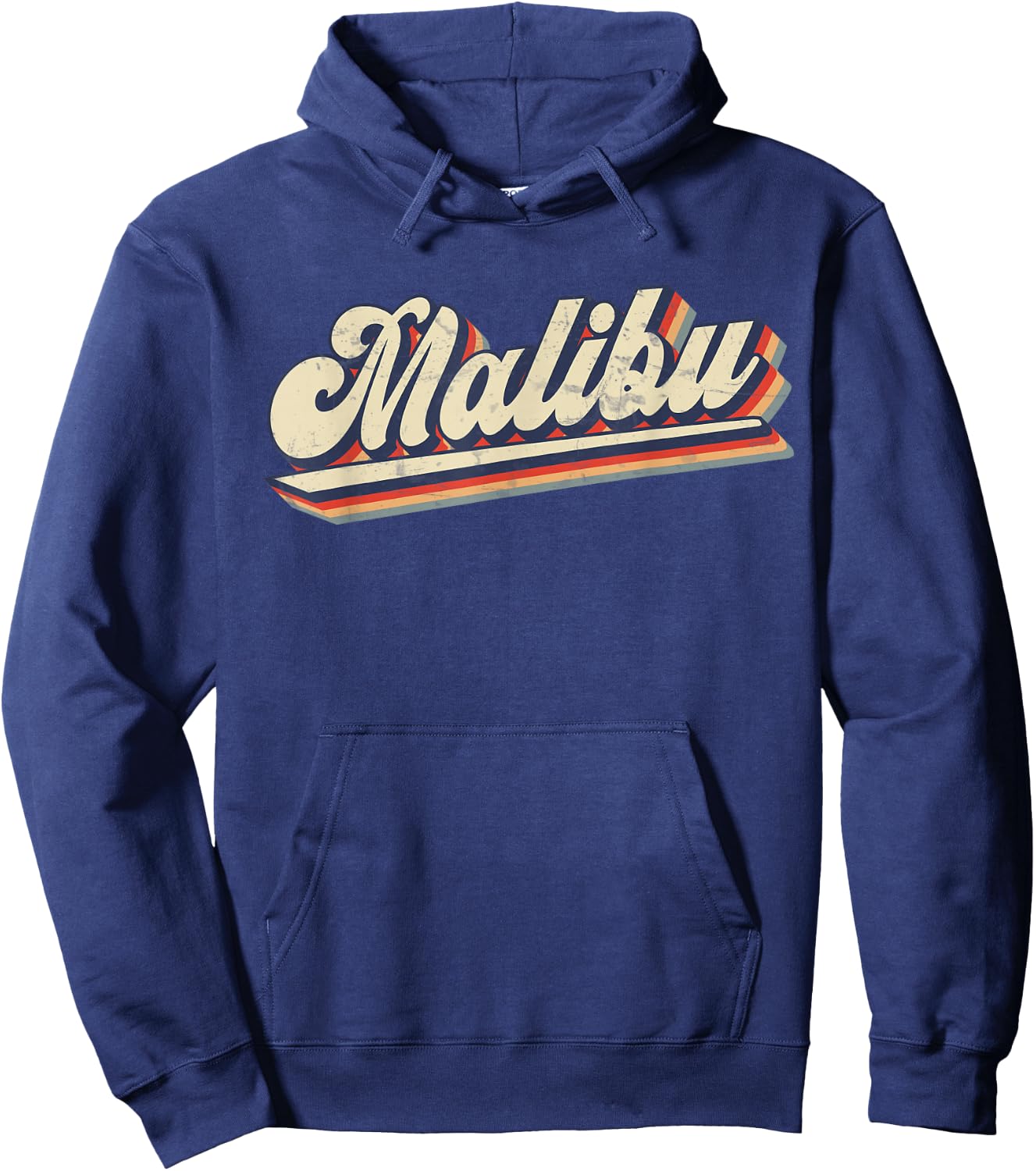 Retro Malibu Beach California Saying - Surfer Hoodie - Hoodie | Navy