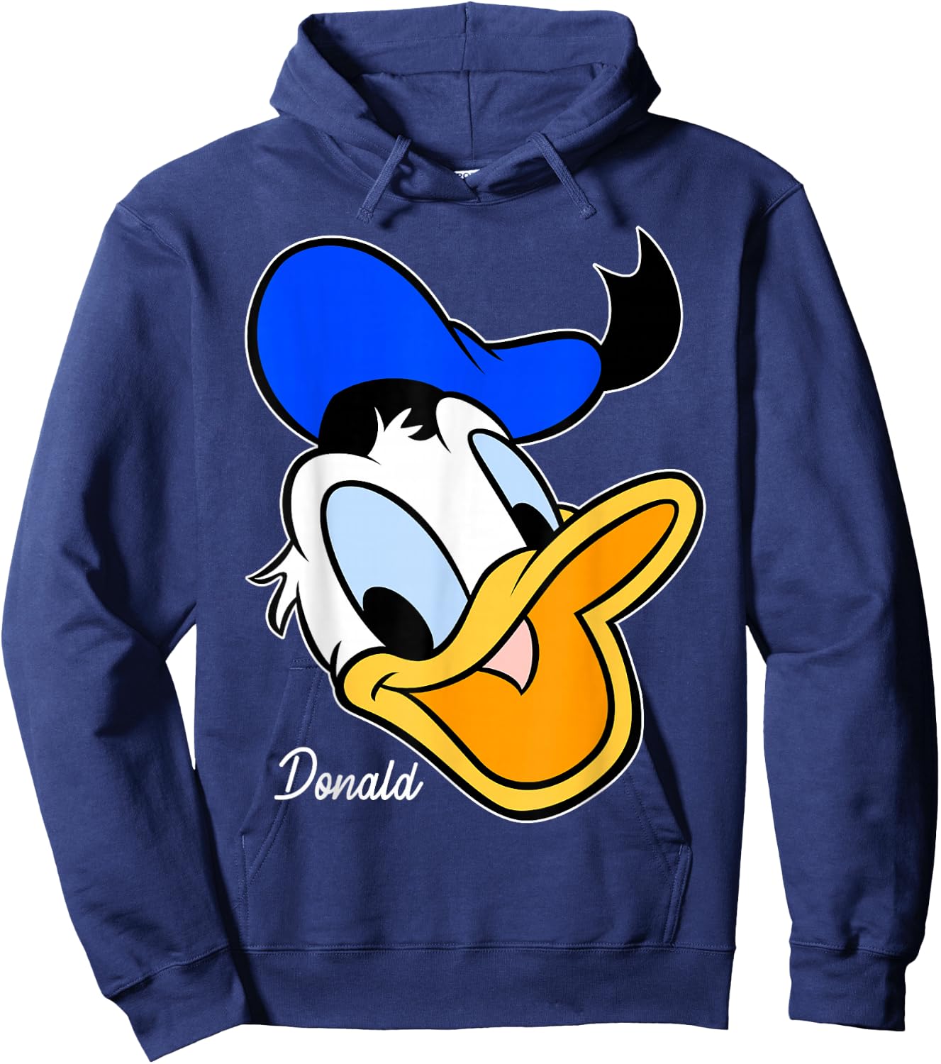 Disney Donald Duck Smiling Face Portrait Hoodie - Hoodie | Navy