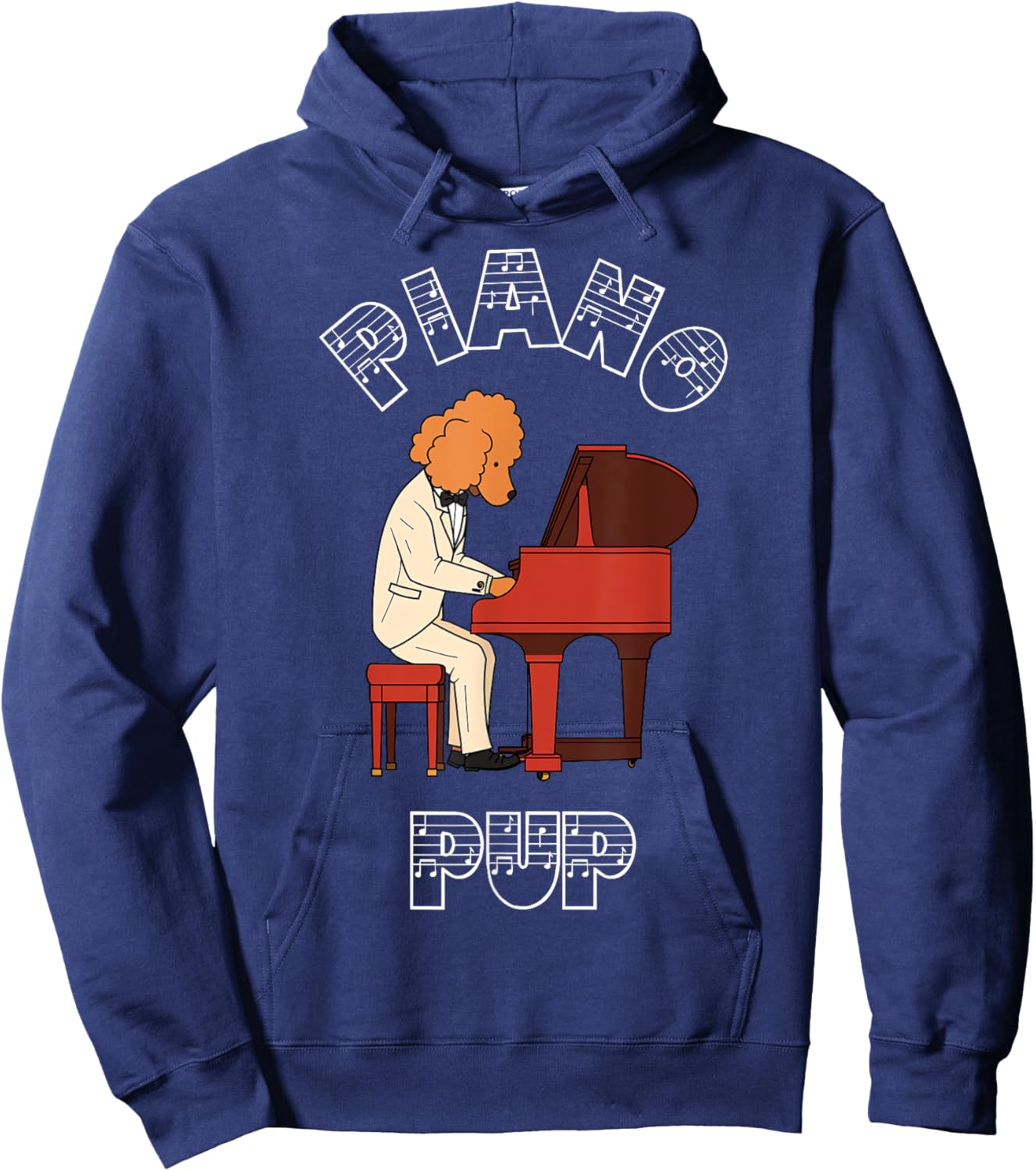 Goldendoodle Piano Paws Funny Dog Music Hoodie - Hoodie | Navy
