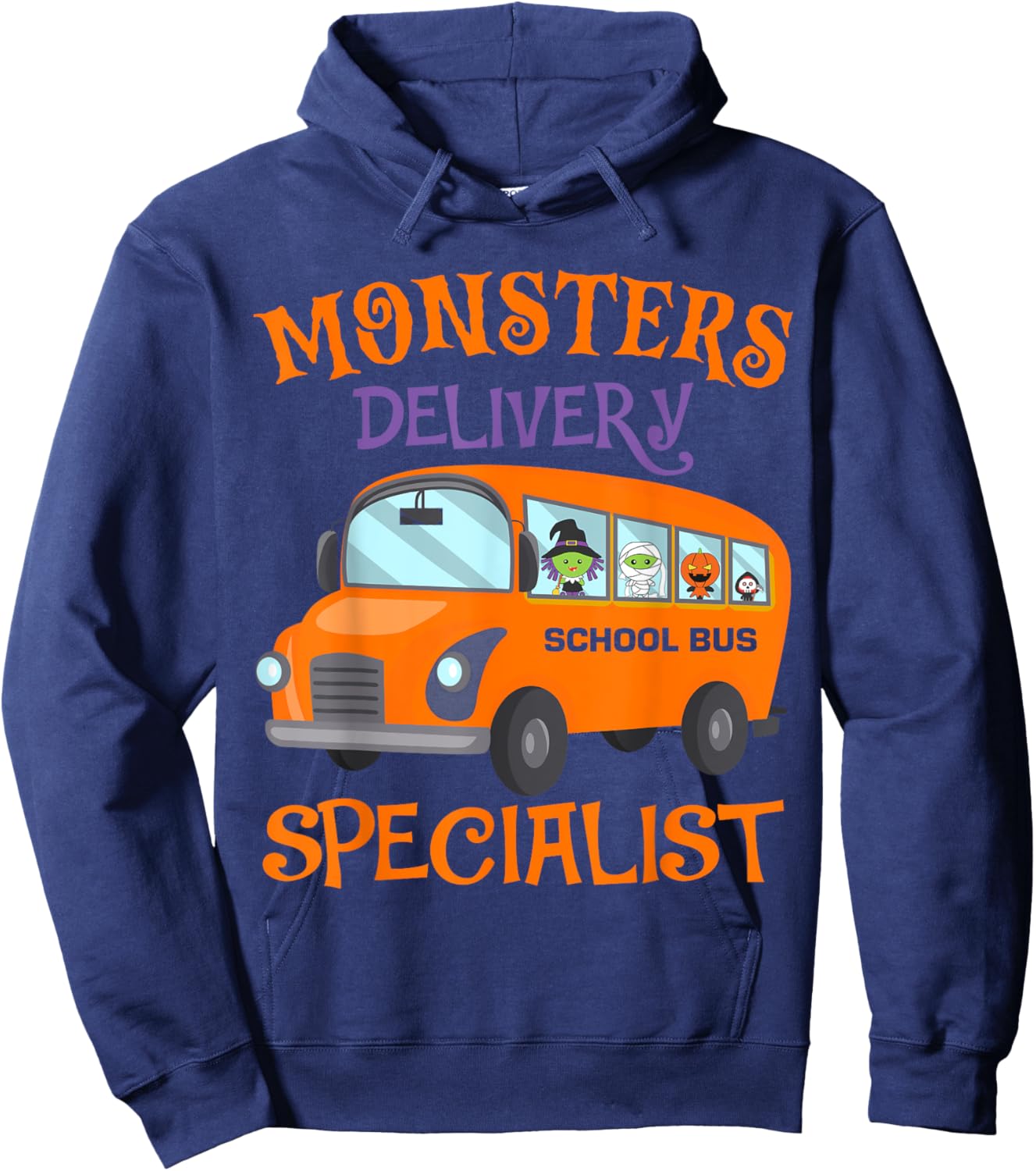 School Bus Driver Halloween Hoodie - Hoodie | Navy
