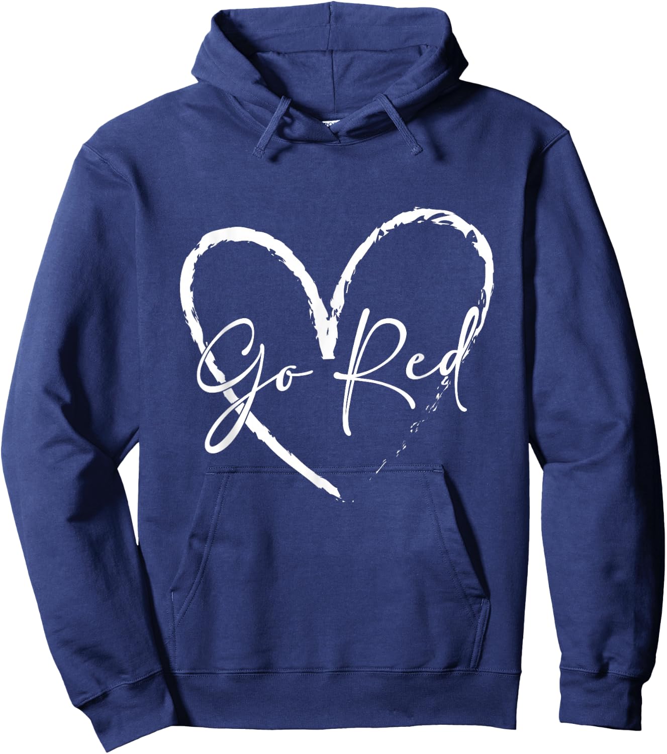 Go Red American Heart Disease Month Awareness Hoodie - Hoodie | Navy