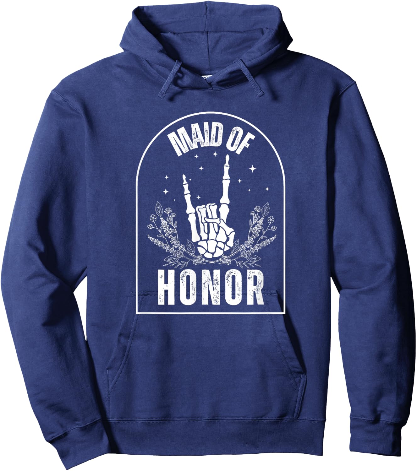 Maid of Honor, Wedding, Brial, Fun, Rock Style Hoodie - Hoodie | Navy