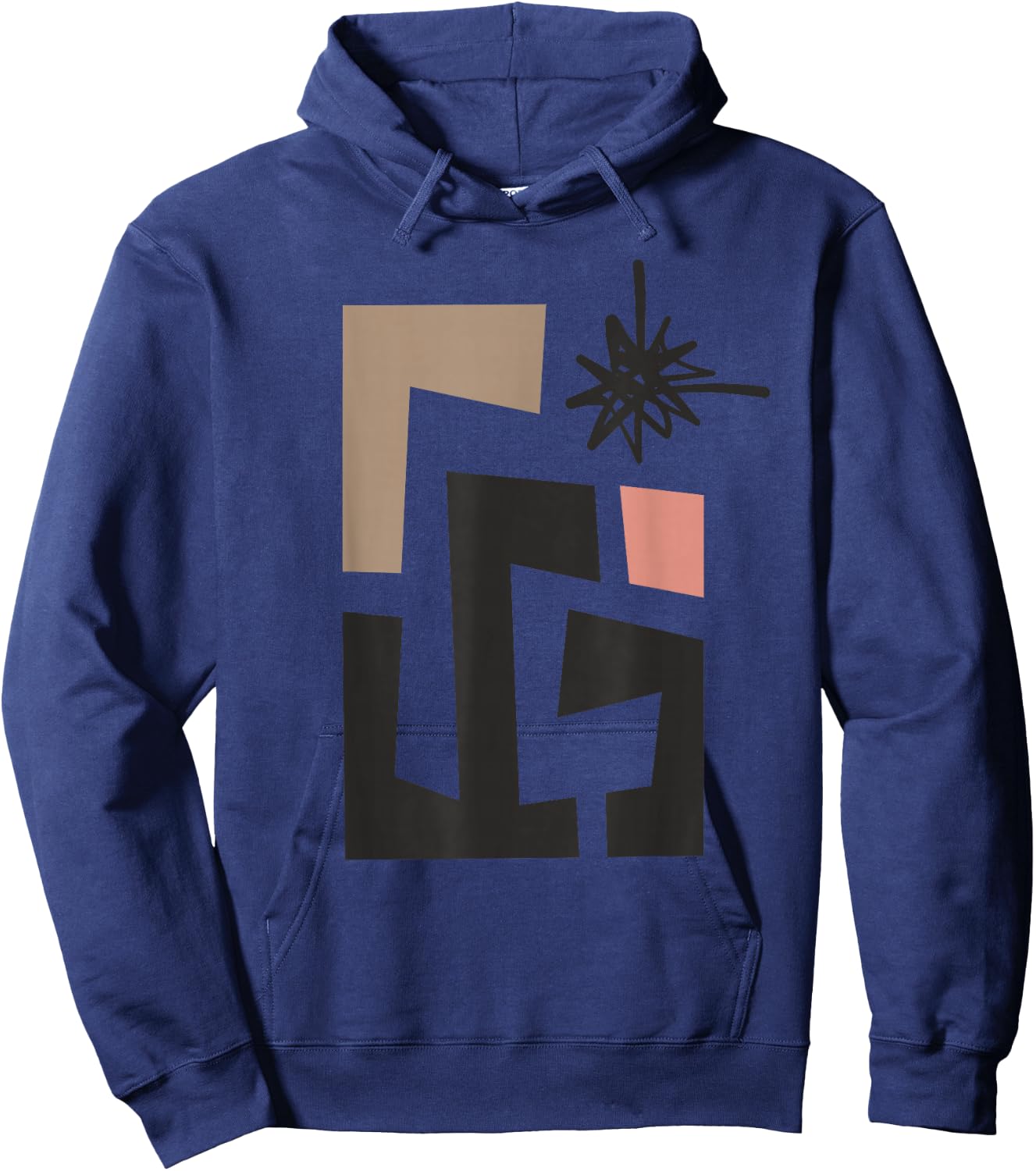 Contemporary Abstract Art Hoodie - Hoodie | Navy
