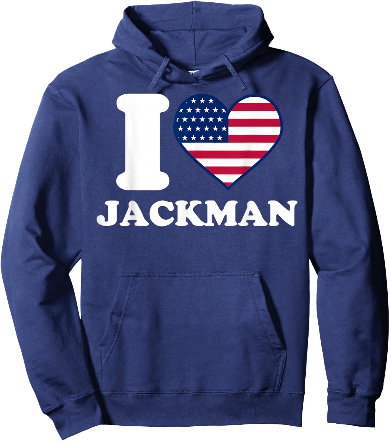 I love Jackman I heart Jackman Hoodie - Hoodie | Navy