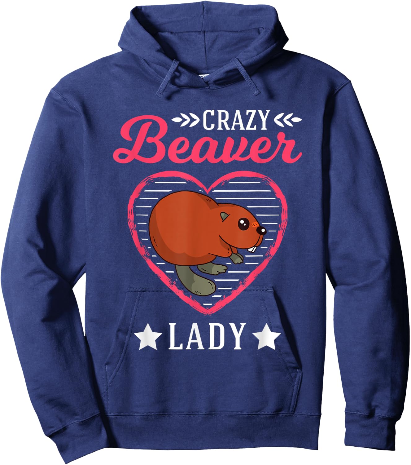 Crazy Beaver lady Hoodie - Hoodie | Navy