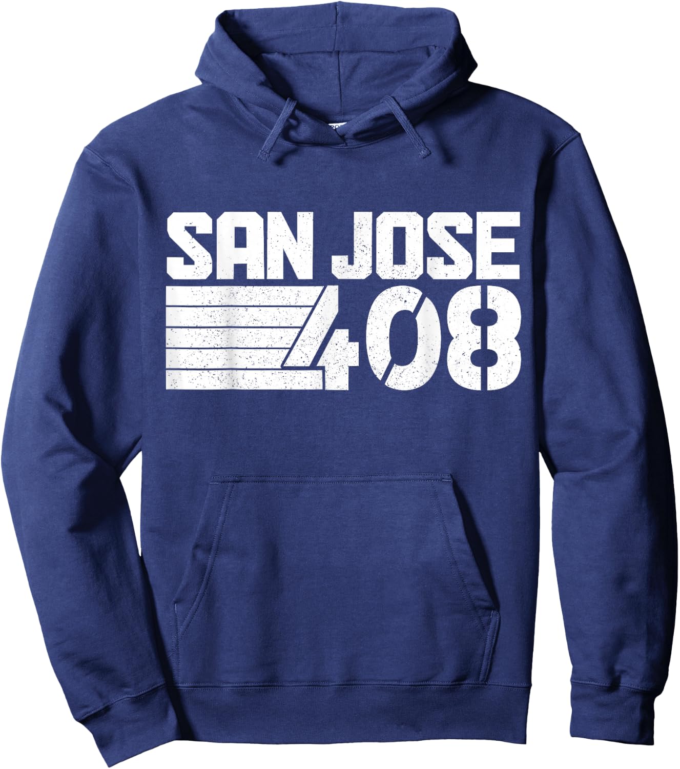 San Jose California 408 Area Code Pride Vintage Hoodie - Hoodie | Navy