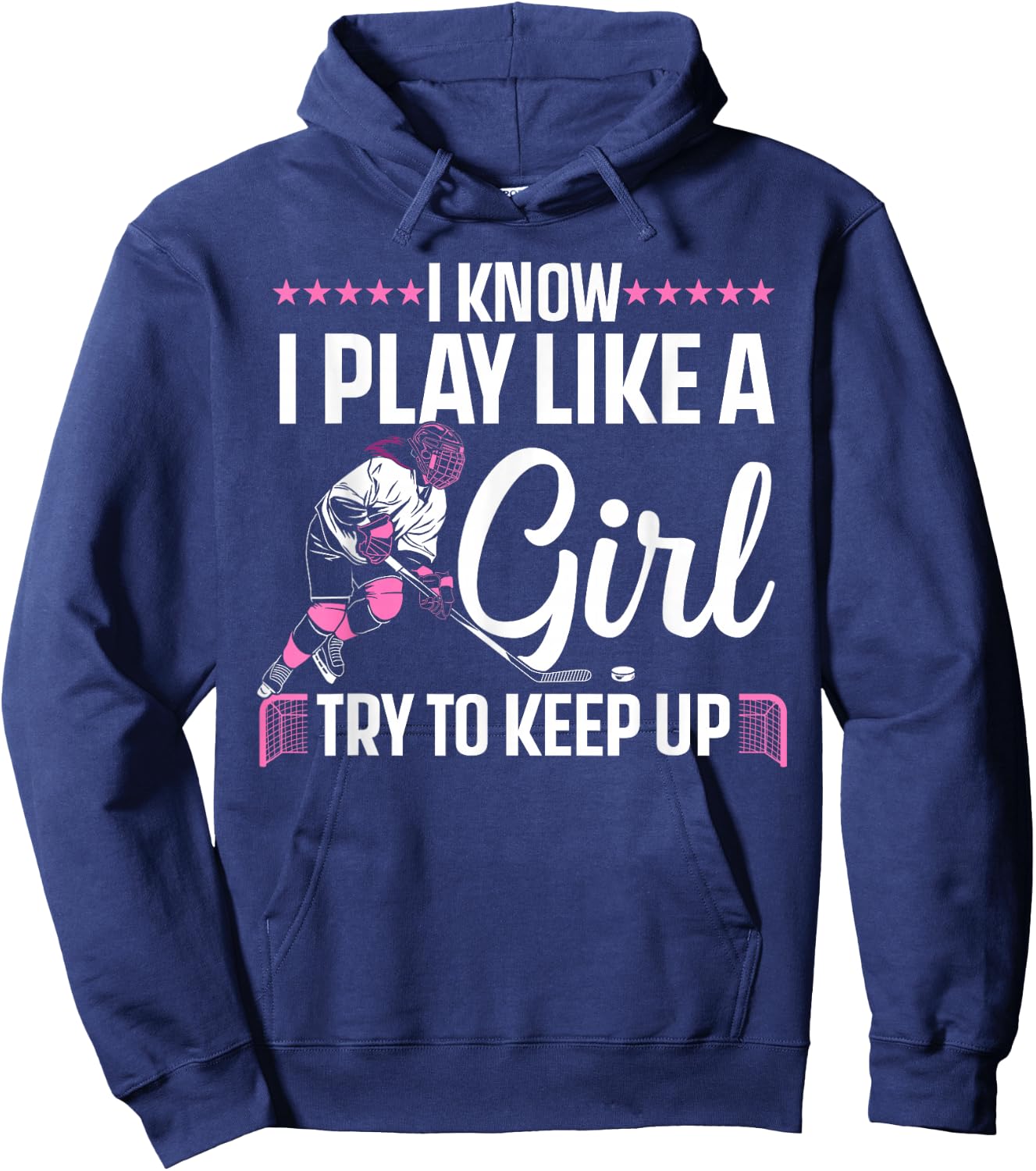 Cool Ice Hockey Girls Hockey Lover Team Skating Hoodie - Hoodie | Navy