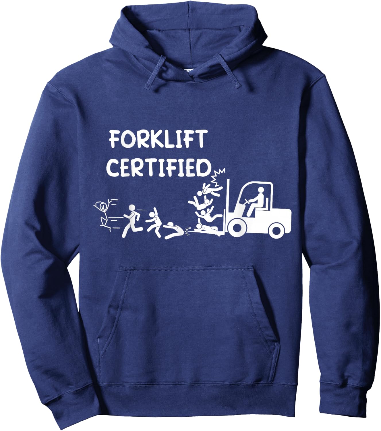 Funny Forklift Operator - Forklift Certified Hoodie - Hoodie | Navy